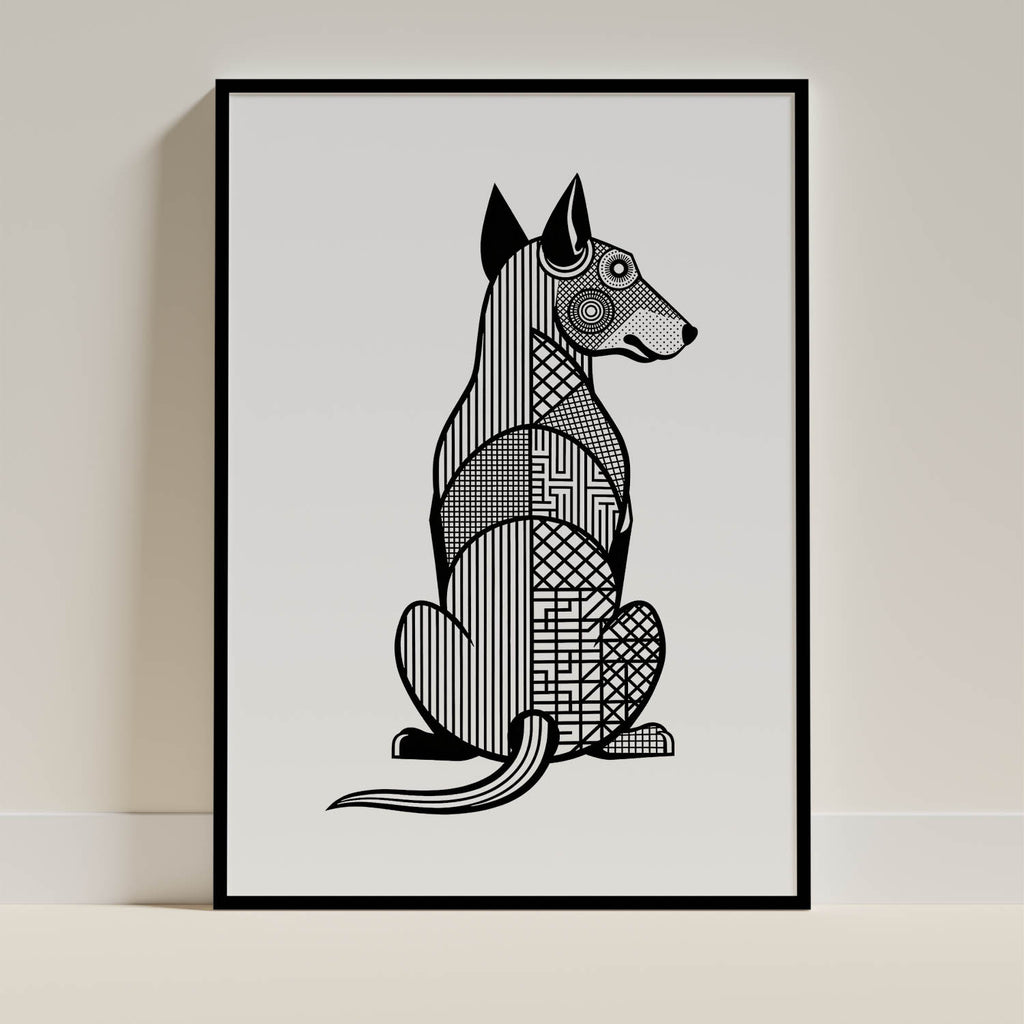 Bull Terrier Geometric Line Art mockup