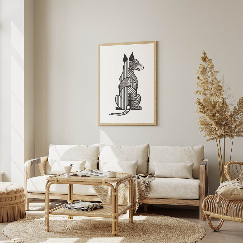 Bull Terrier Geometric Line Art mockup
