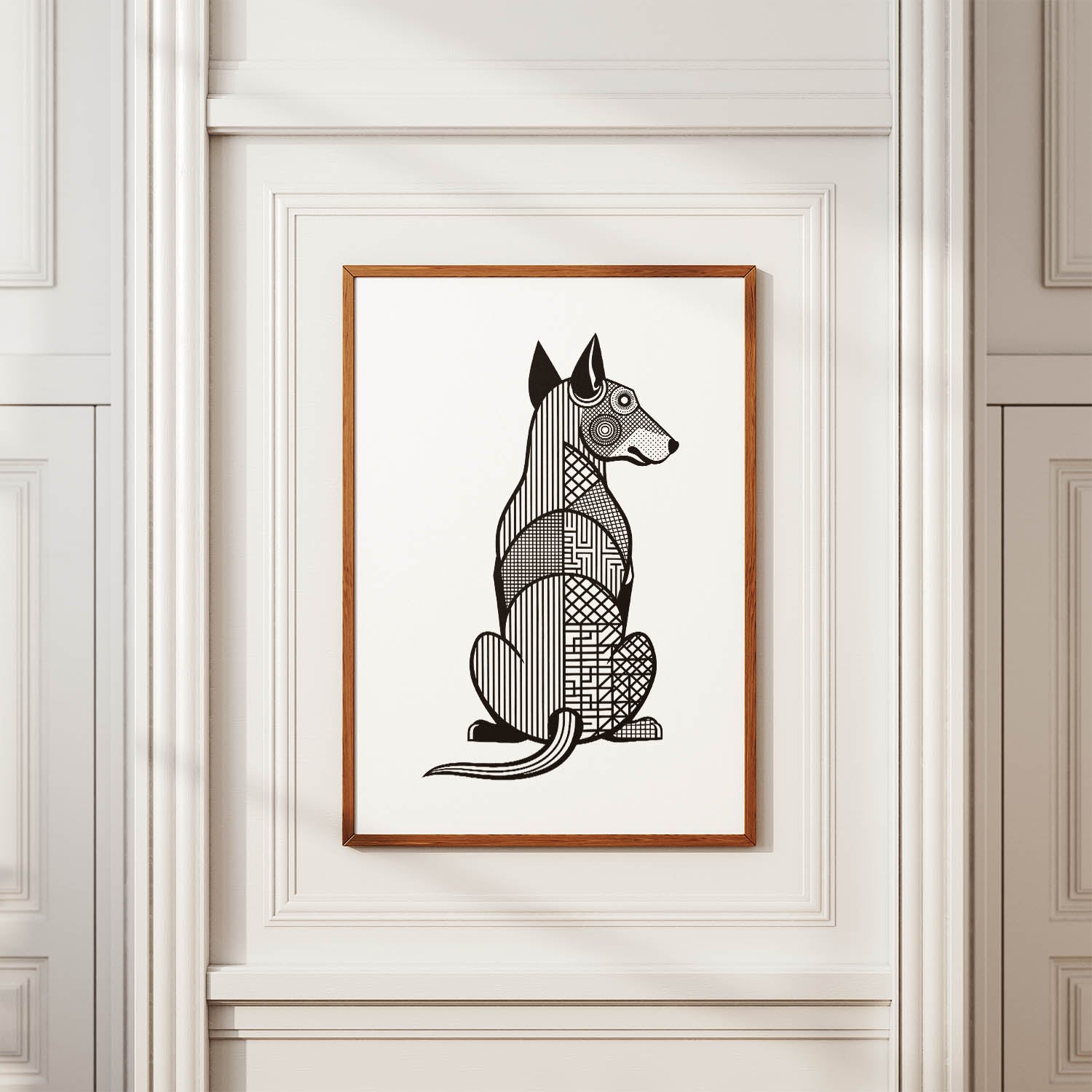 Bull Terrier Geometric Line Art mockup