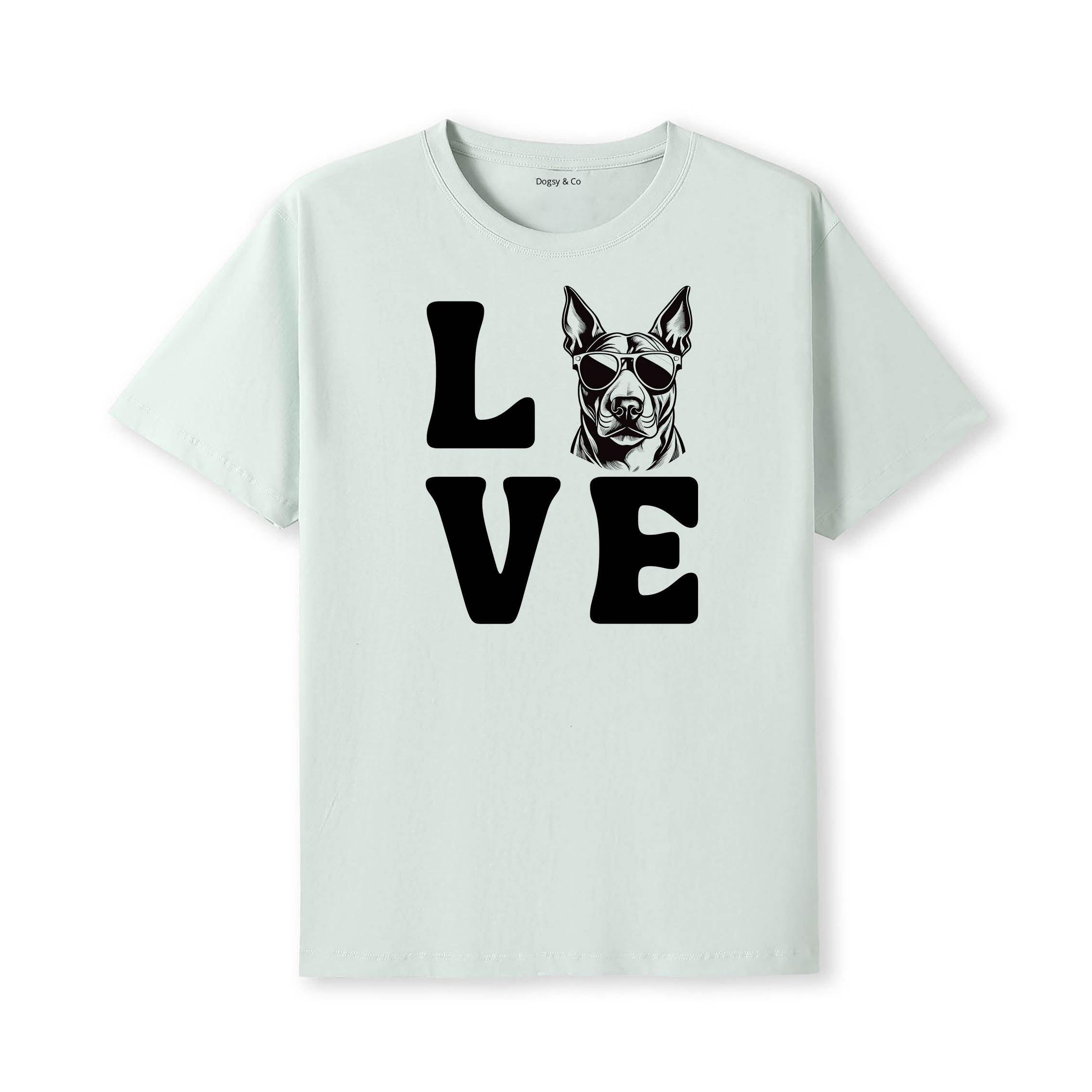 Bull Terrier LOVE DOGS Tshirt - Mint