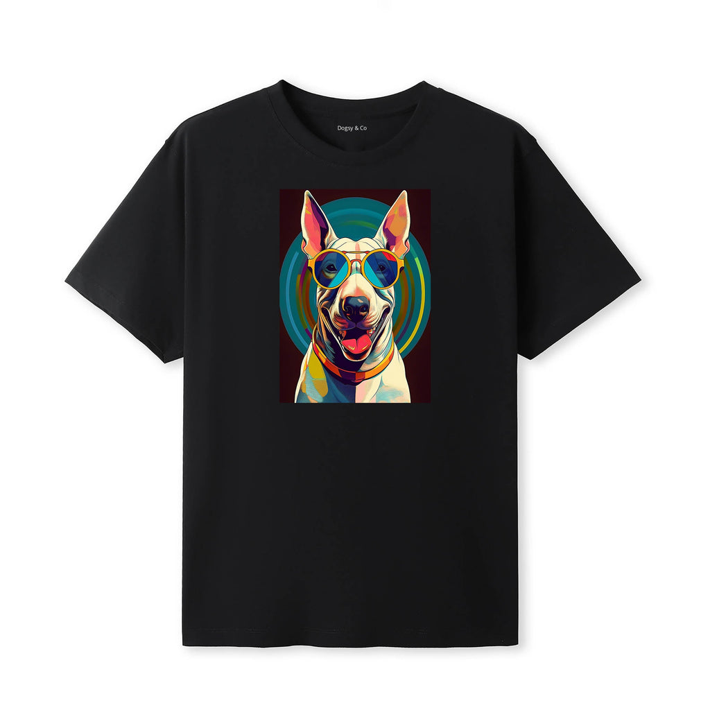 Bull Terrier Sunnies Dog T-Shirt V2 Black