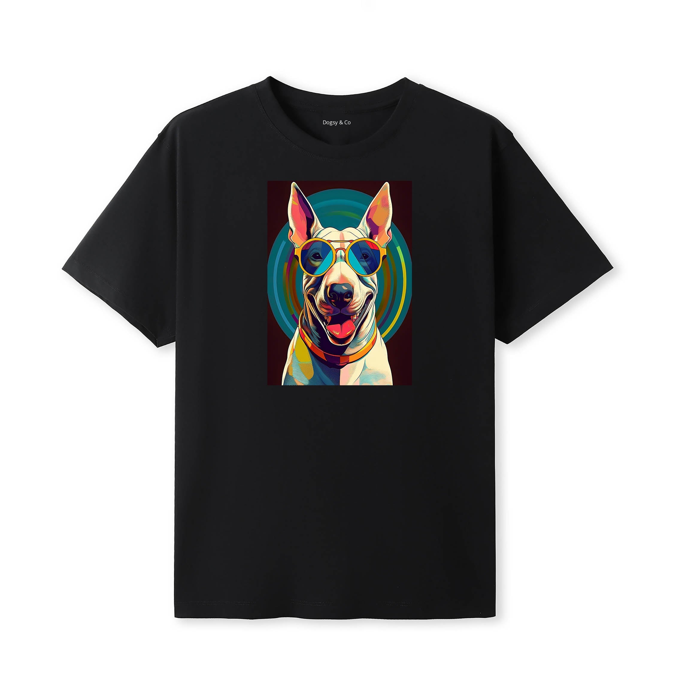 Bull Terrier Sunnies Dog T-Shirt V2 Black