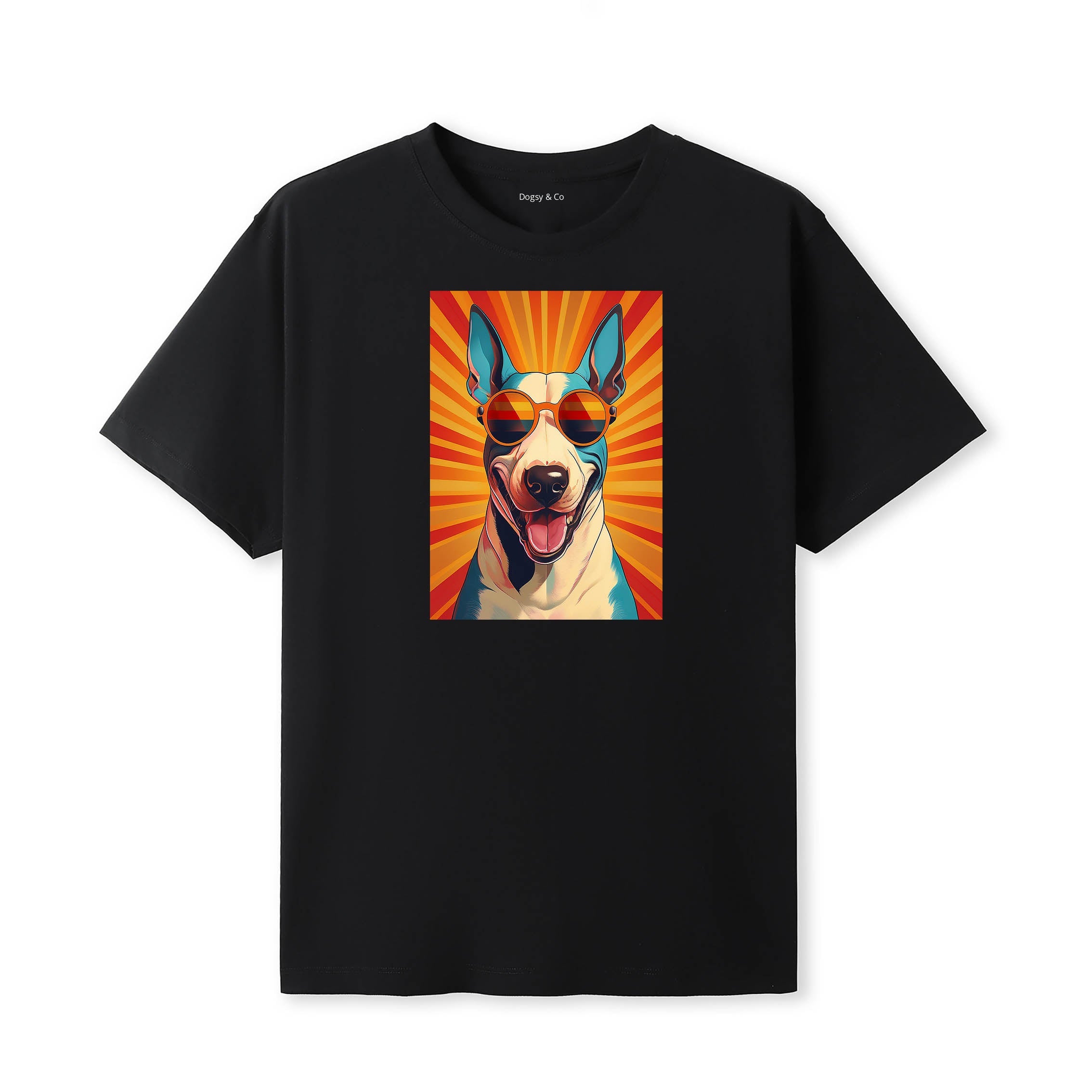 Bull Terrier Sunnies Dog T-Shirt V4 Black