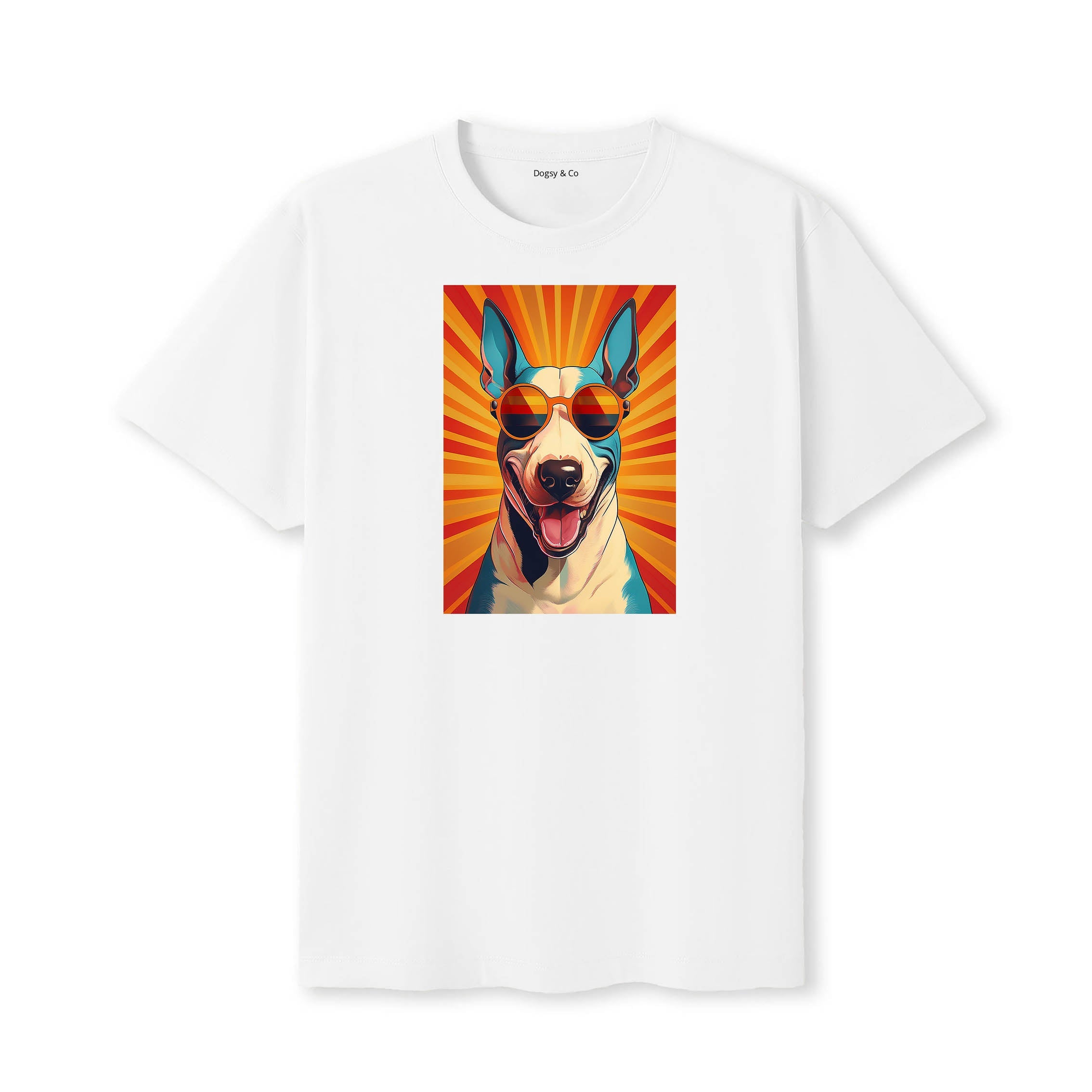 Bull Terrier Sunnies Dog T-Shirt V4 White