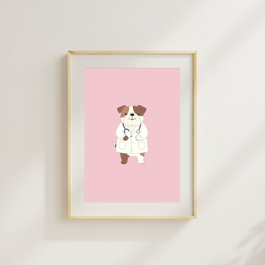Bulldog Kids Nursery Wall Art Print Bundle — 22 Dog Costume Designs, 5 Colours, 6 Print Sizes | Digital Download