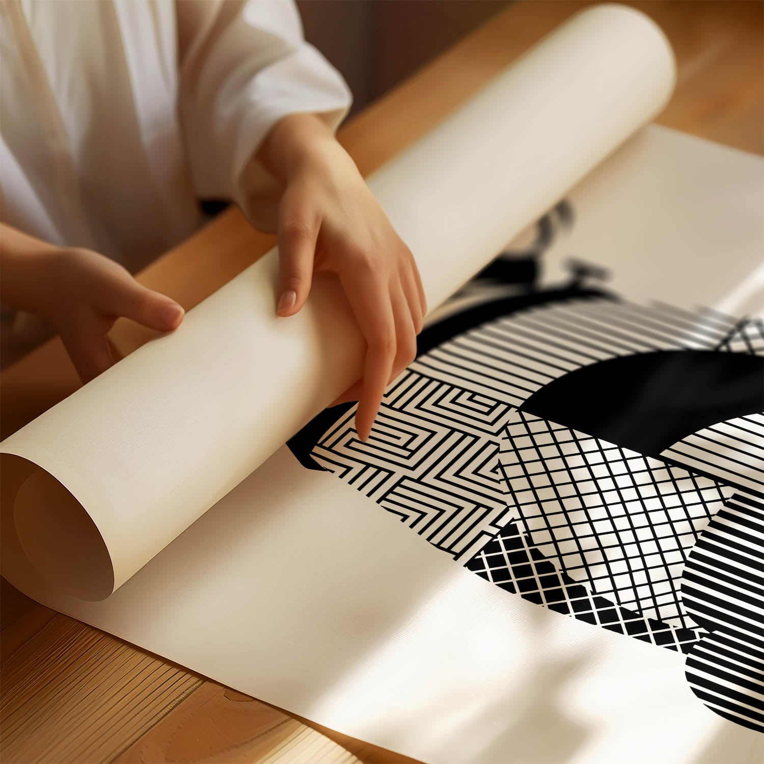 Bulldog Geometric Line Art mockup