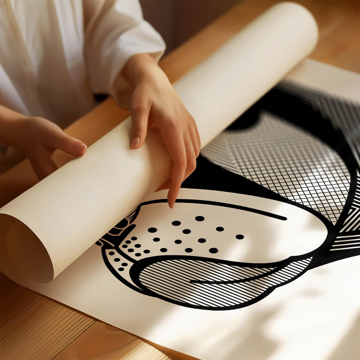 Bulldog Geometric Line Art mockup