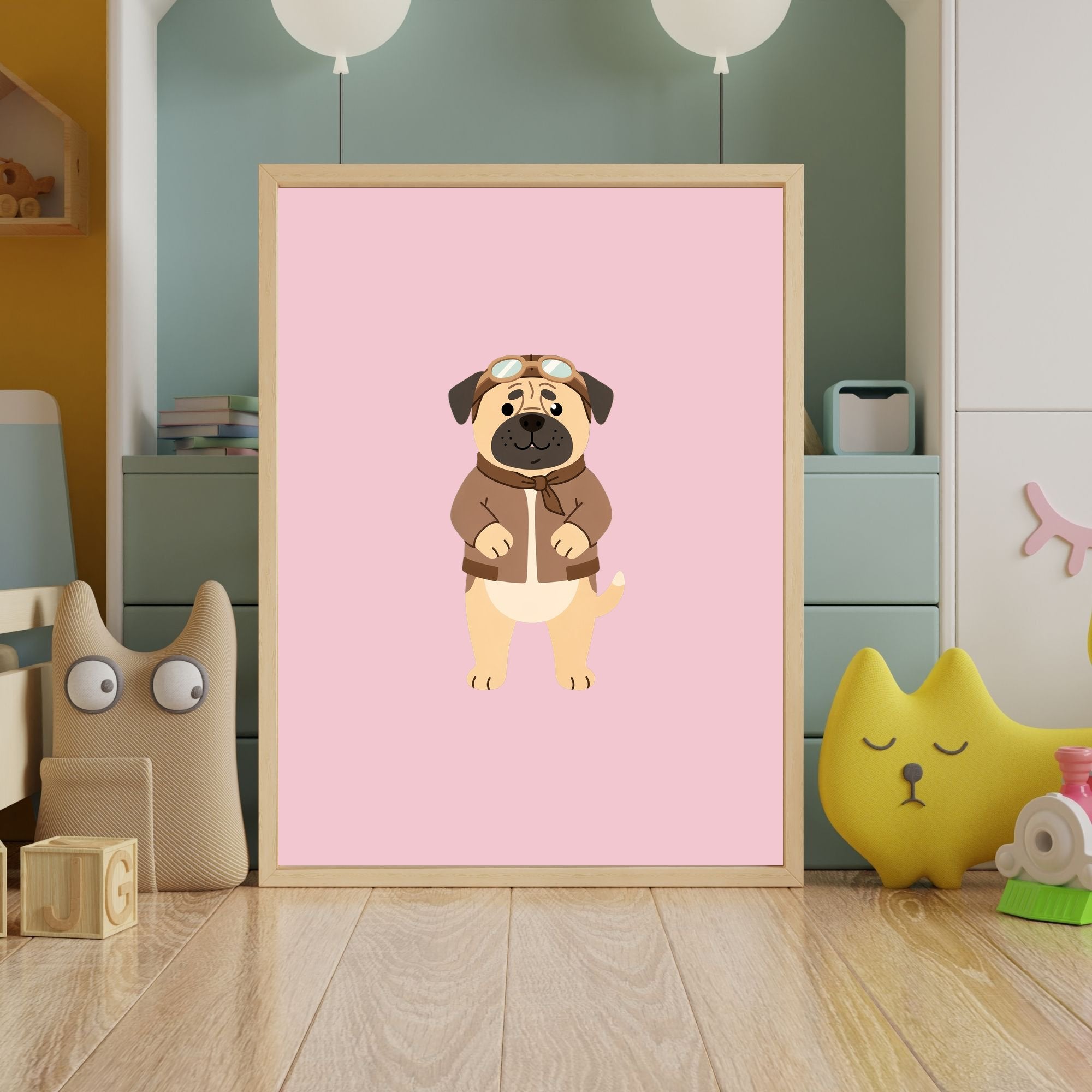 Bullmastiff Kids Nursery Wall Art Print Bundle — 22 Dog Costume Designs, 5 Colours, 6 Print Sizes | Digital Download