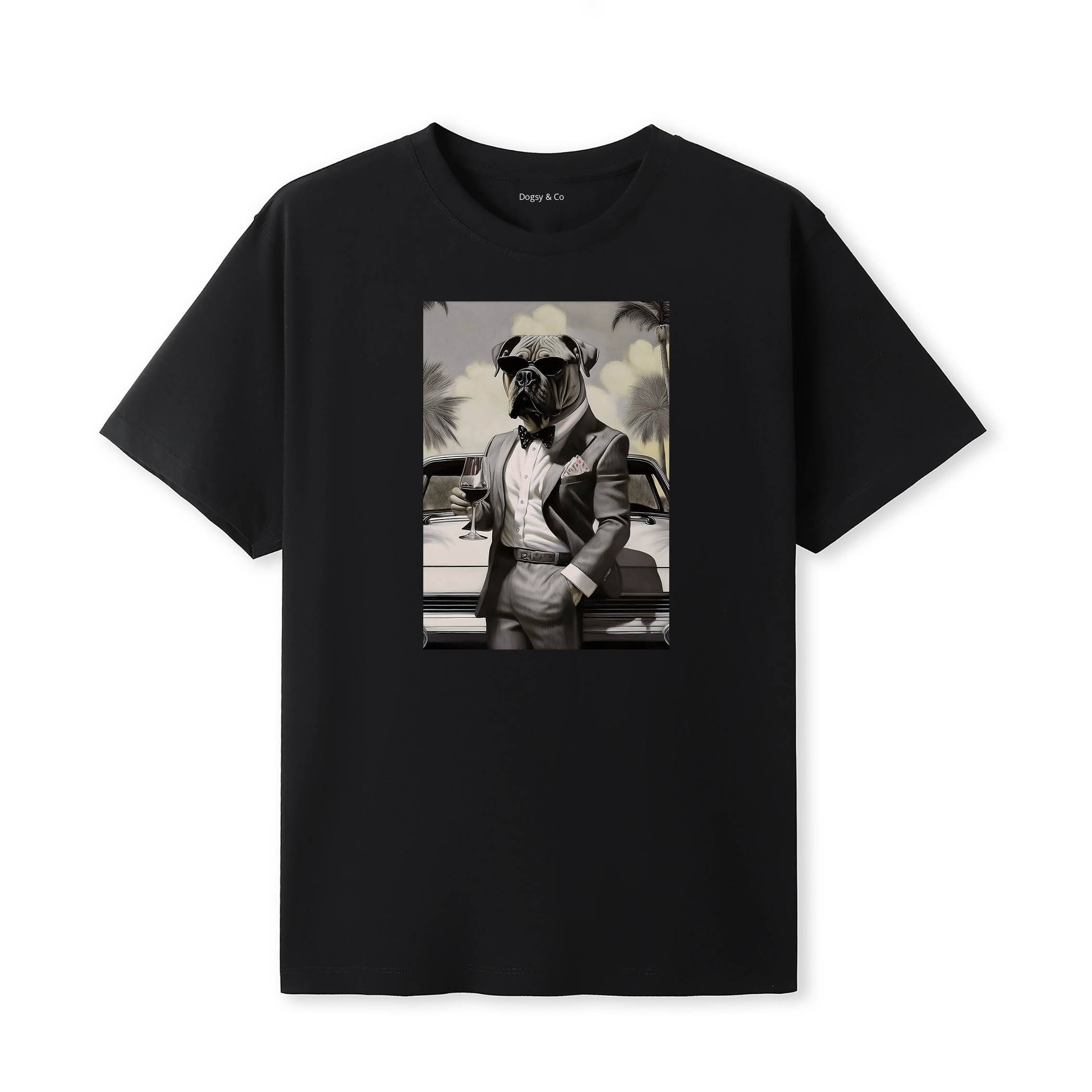 Bullmastiff distinguished gentleman dog t-shirt - black