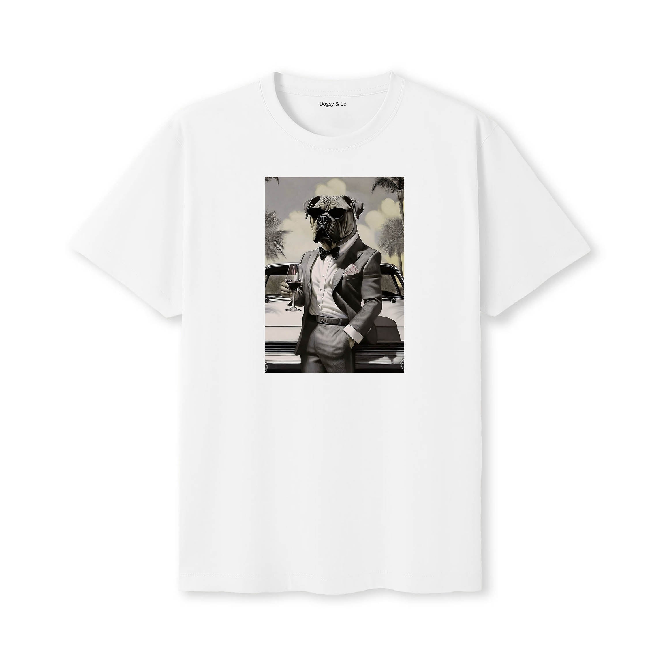 Bullmastiff distinguished gentleman dog t-shirt - white