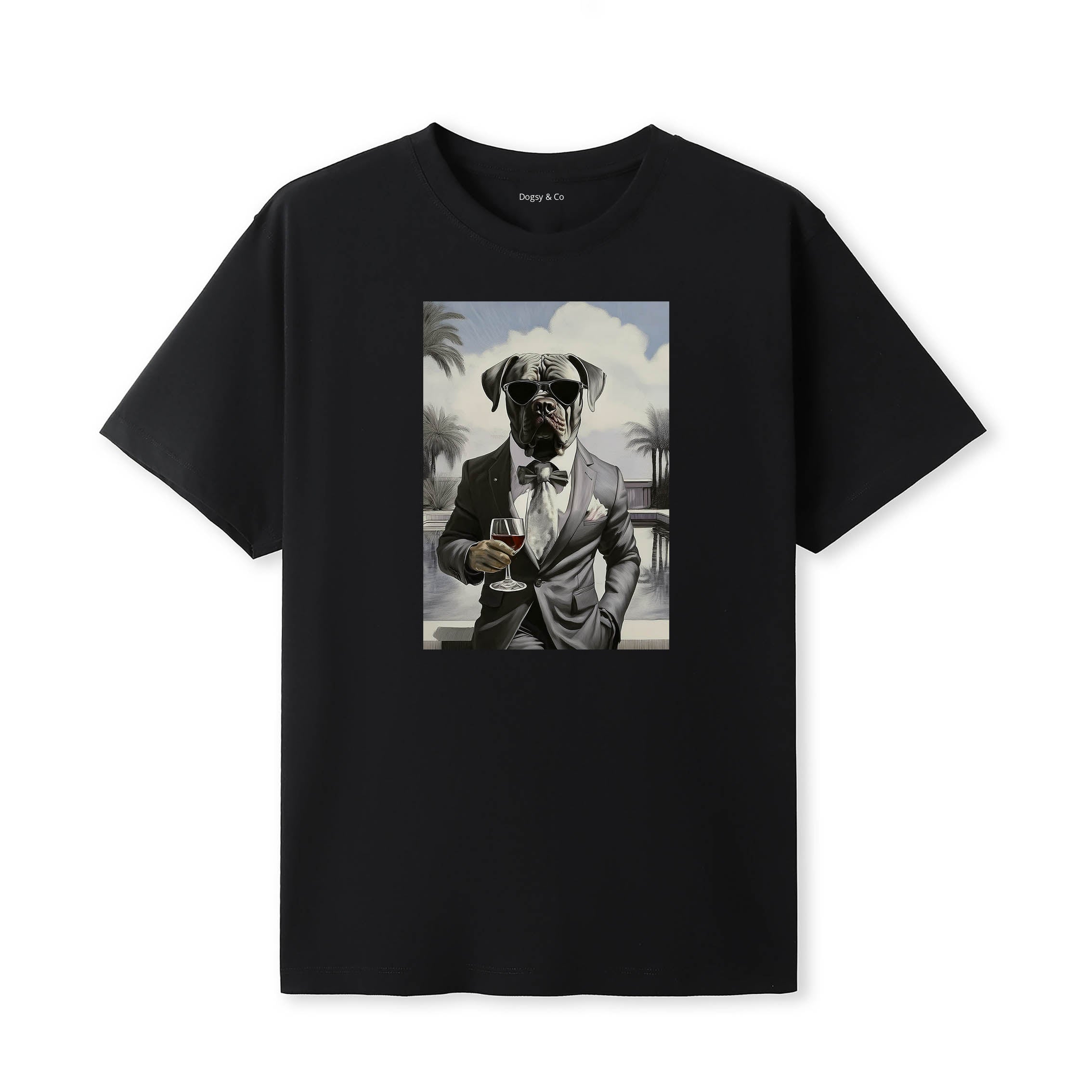 Bullmastiff distinguished gentleman dog t-shirt - black
