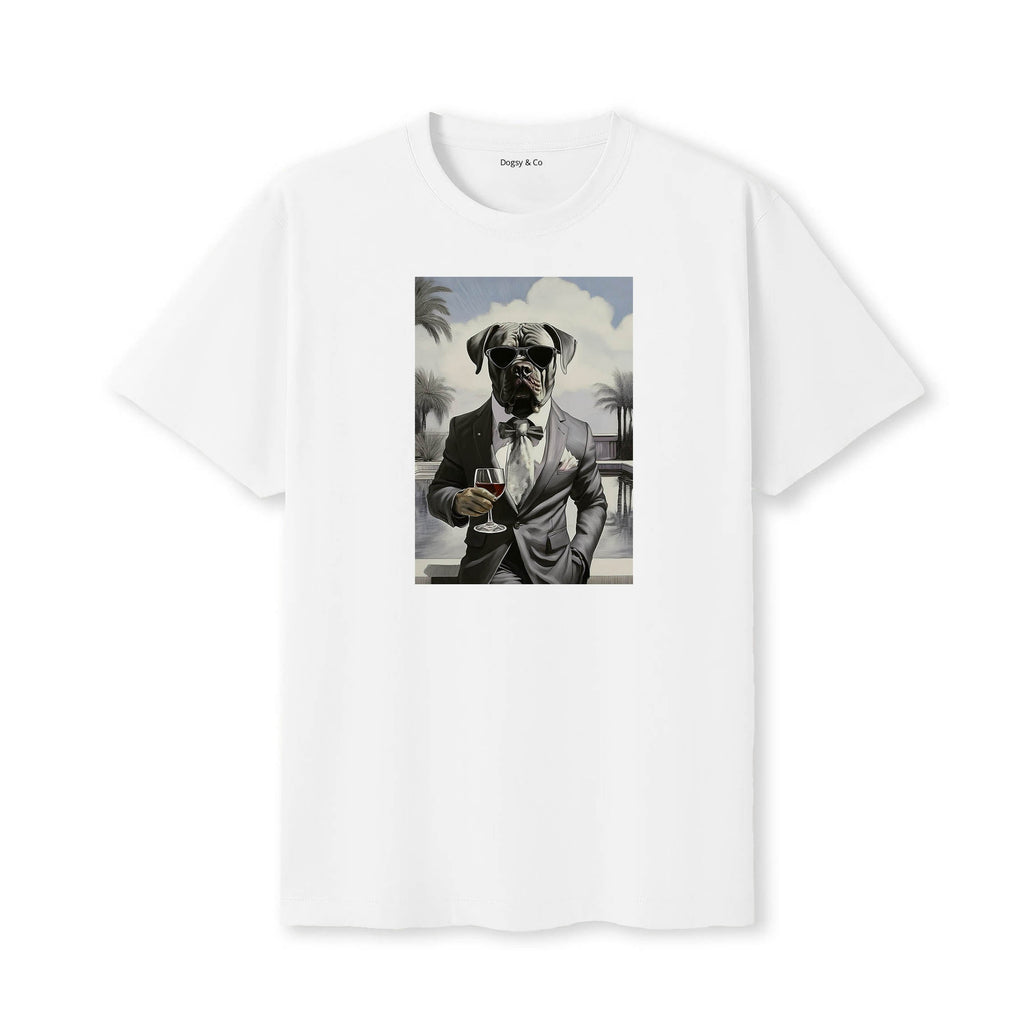 Bullmastiff distinguished gentleman dog t-shirt - white
