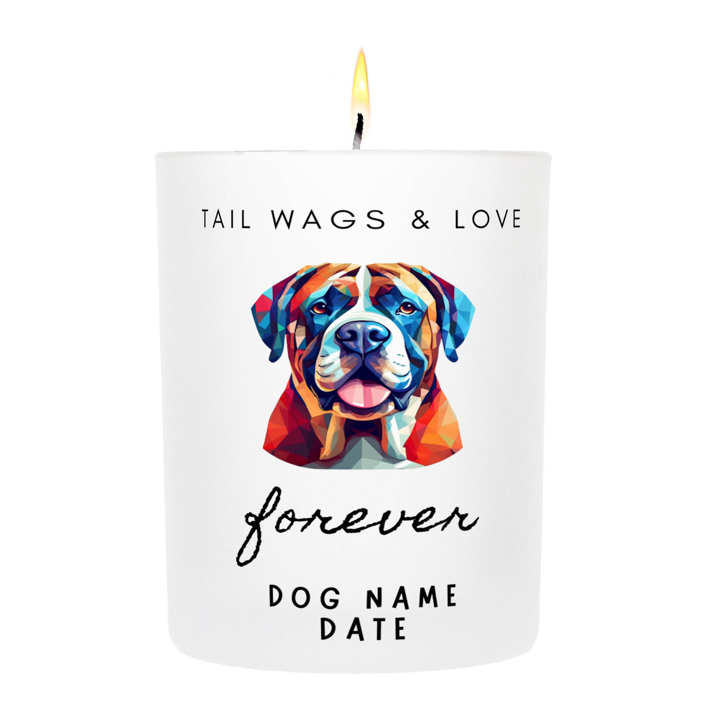 BULLMASTIFF   Tail Wags & Love Custom Candle