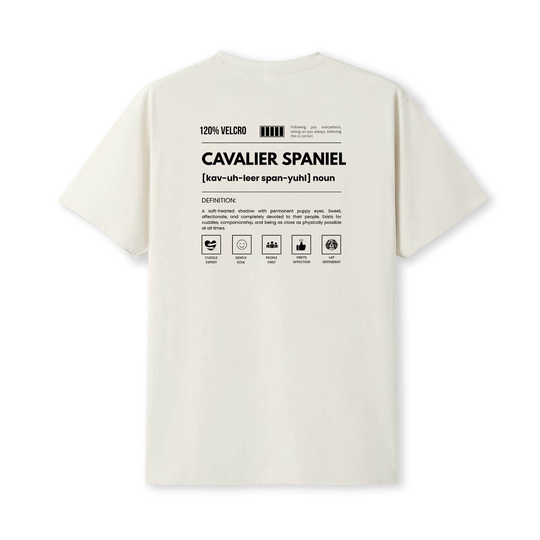 Cavalier Spaniel Dog Attitude Tshirt Funny Breed Definition Tee