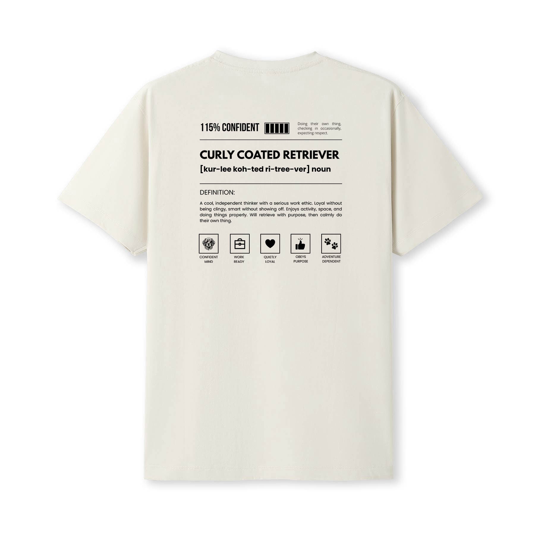 Curly Coated Retriever Dog Attitude Tshirt Funny Breed Definition Tee