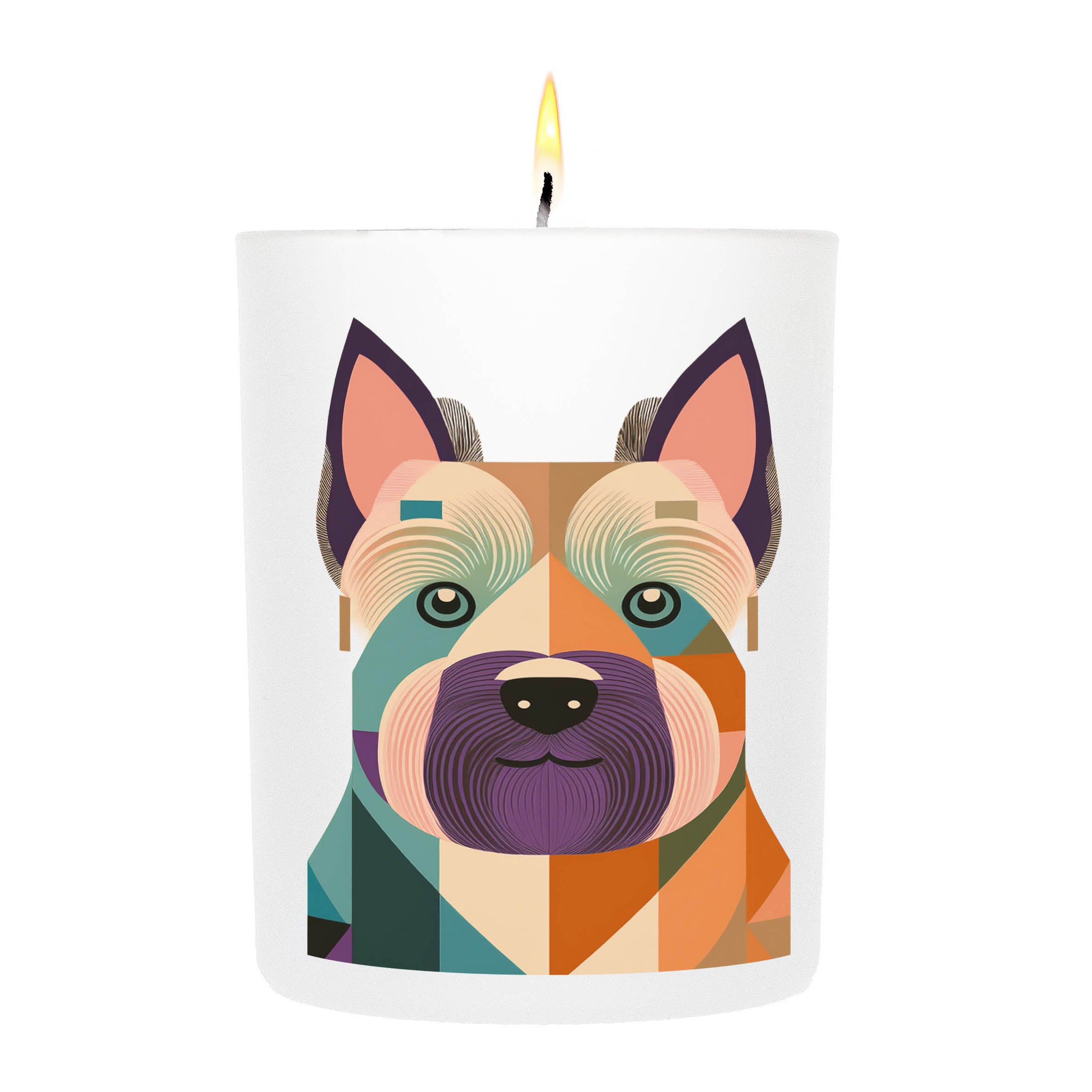 Bullmastiff Graphic Bold Dog Candle