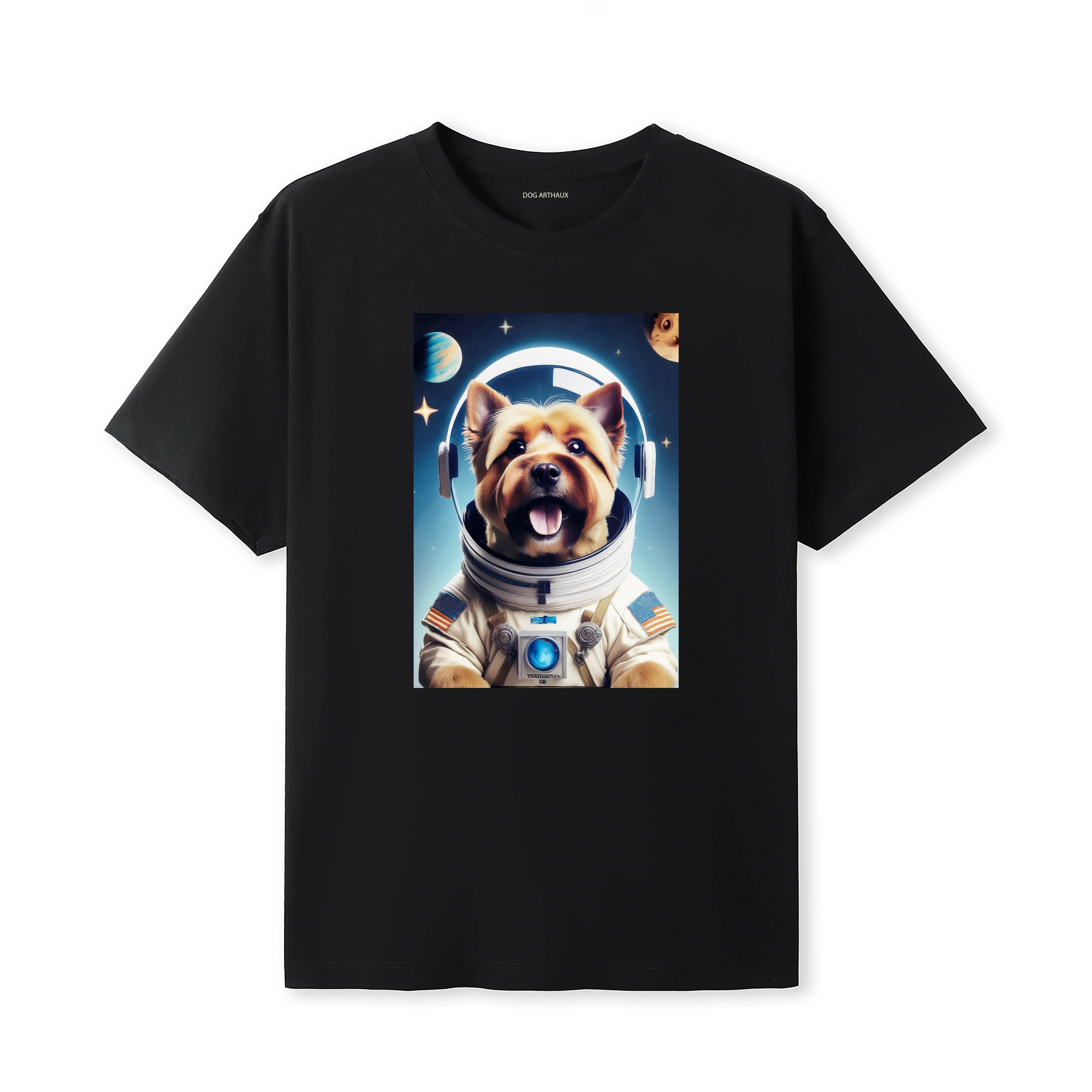 Cairn Terrier Astronaut Dog T-shirt - Black | Dogsy & Co