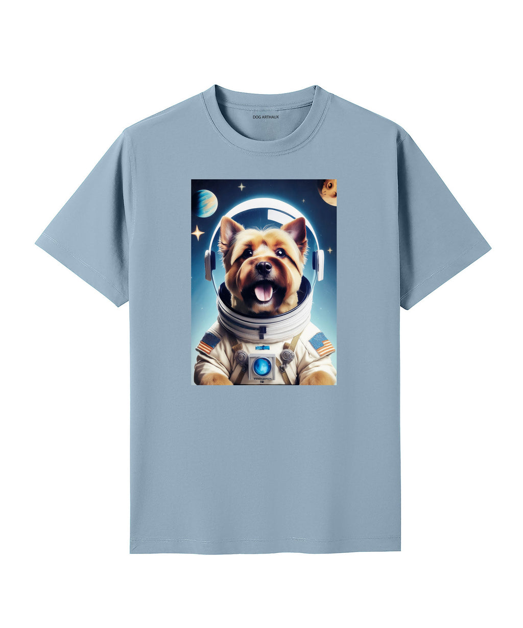Cairn Terrier Astronaut Dog T-shirt - Blue