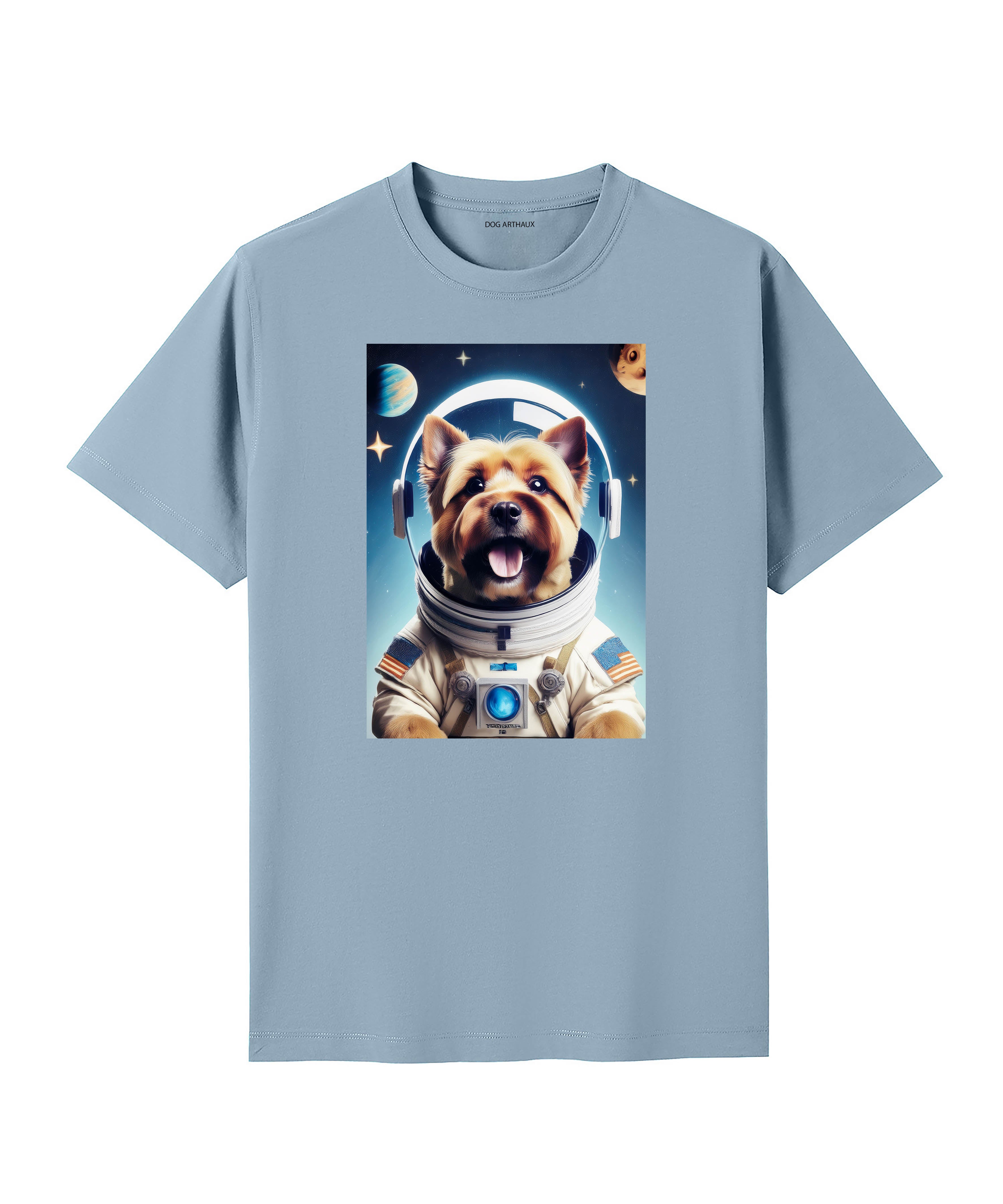 Cairn Terrier Astronaut Dog T-shirt - Blue
