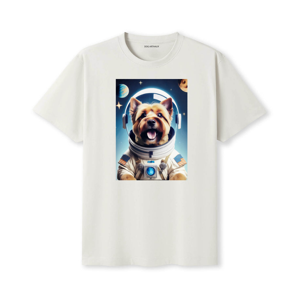 Cairn Terrier Astronaut Dog T-shirt - Natural