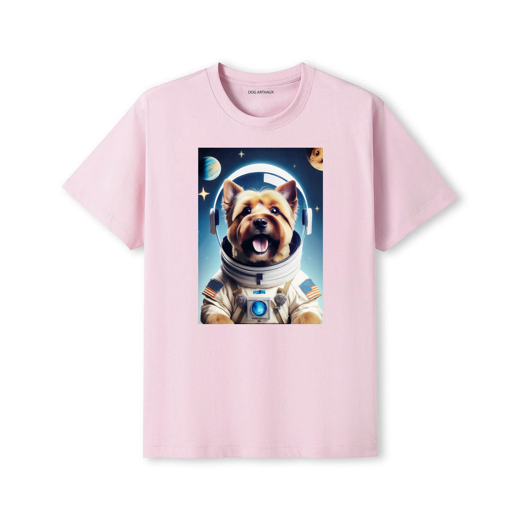 Cairn Terrier Astronaut Dog T-shirt - Pink