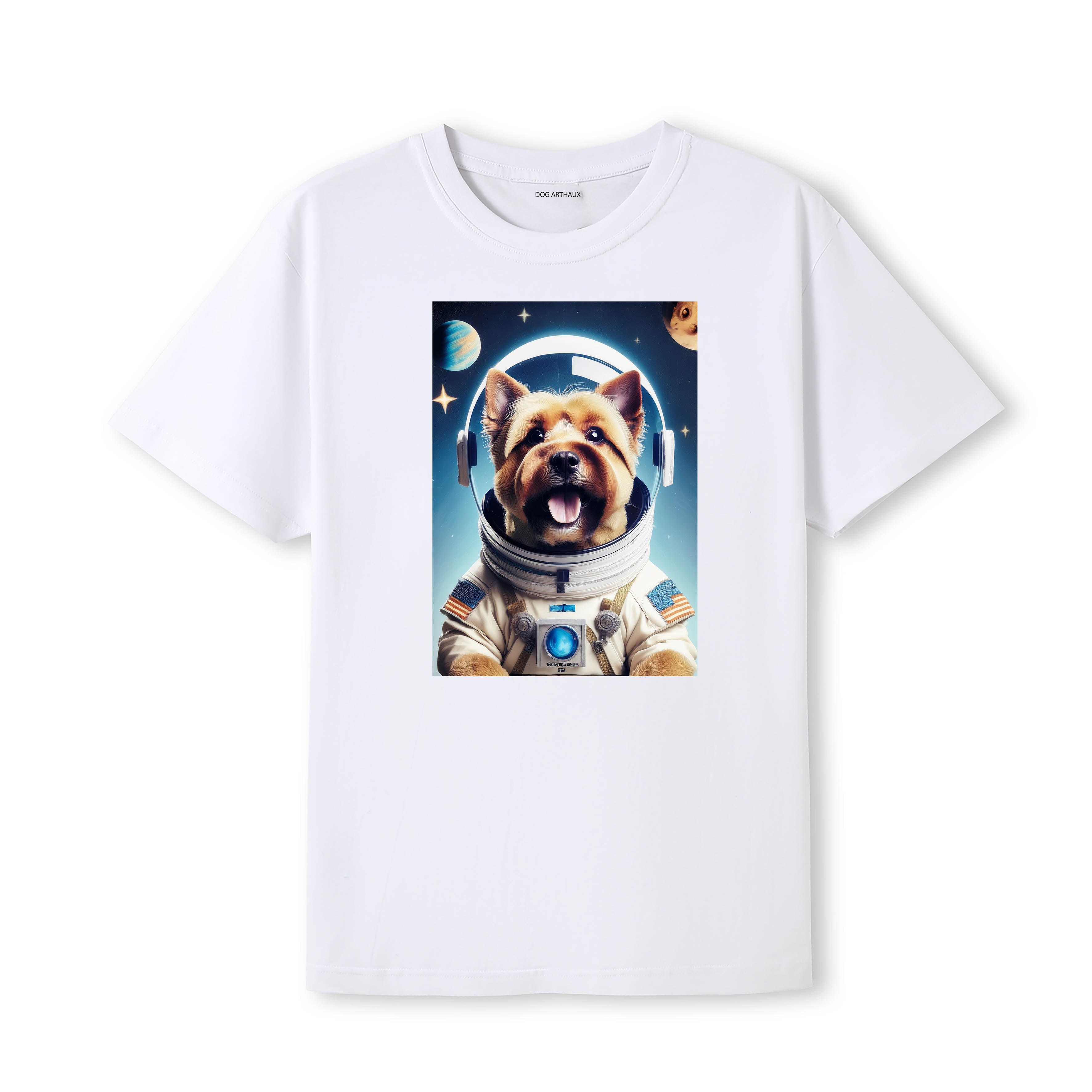 Cairn Terrier Astronaut Dog T-shirt - White