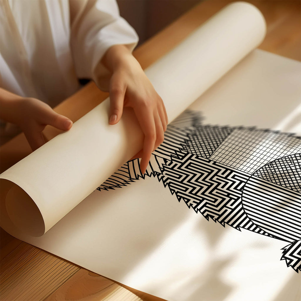 Cairn Terrier Geometric Line Art mockup