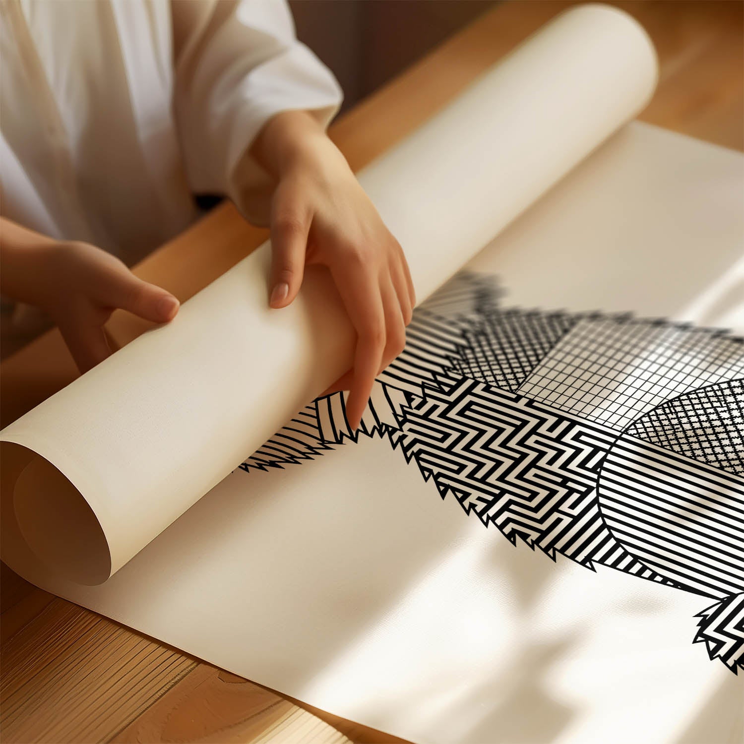 Cairn Terrier Geometric Line Art mockup