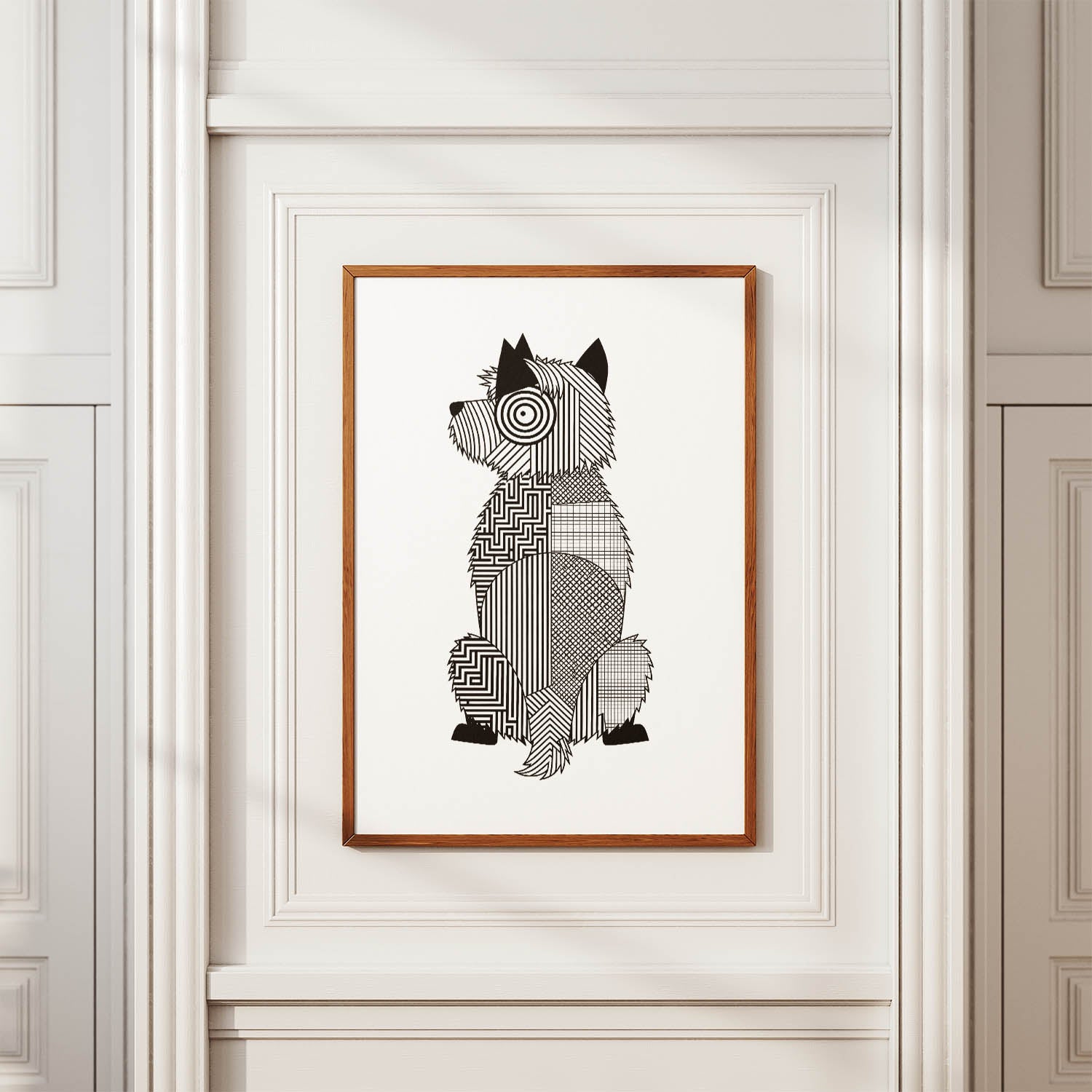 Cairn Terrier Geometric Line Art mockup