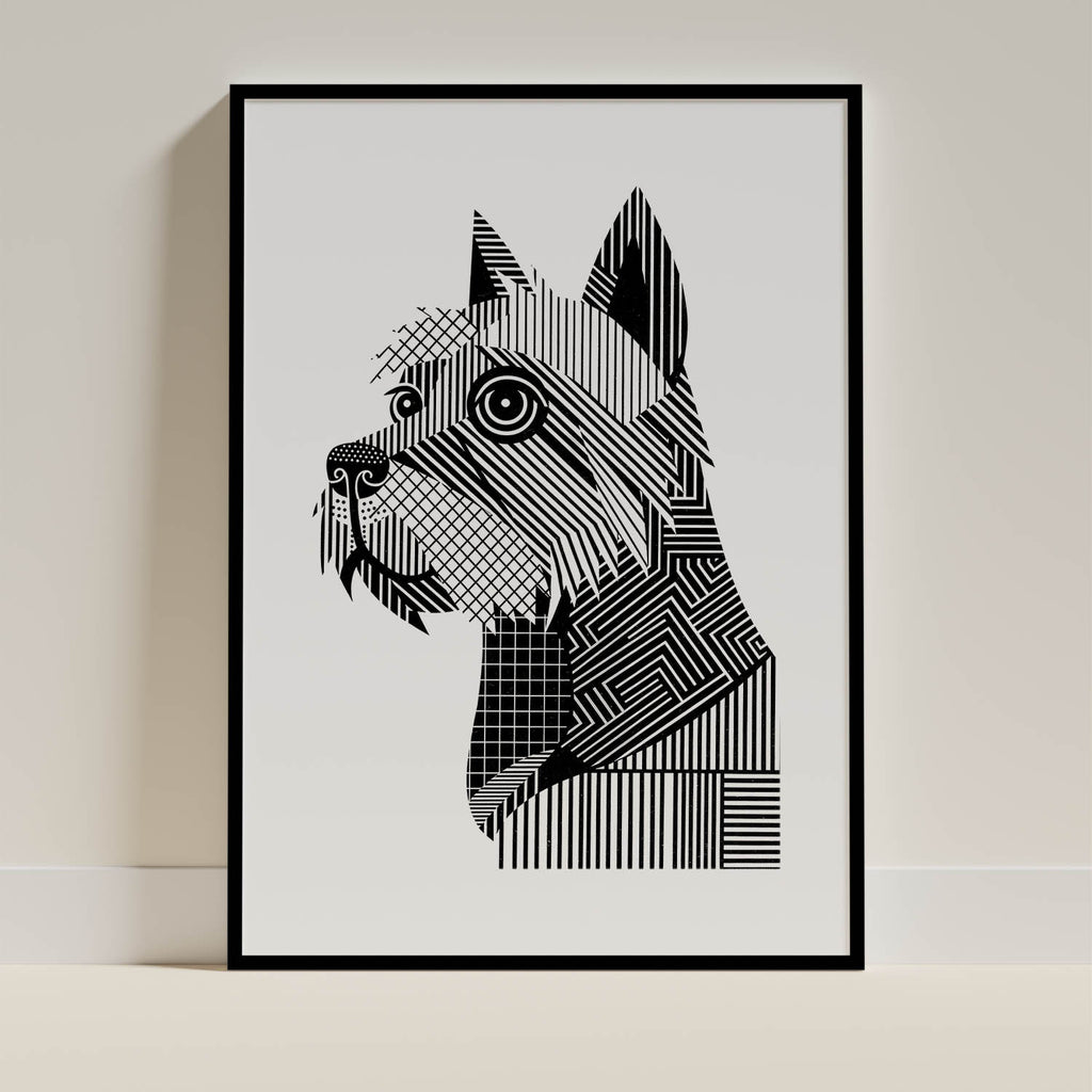 Cairn Terrier Geometric Line Art mockup