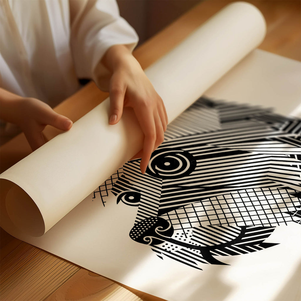 Cairn Terrier Geometric Line Art mockup