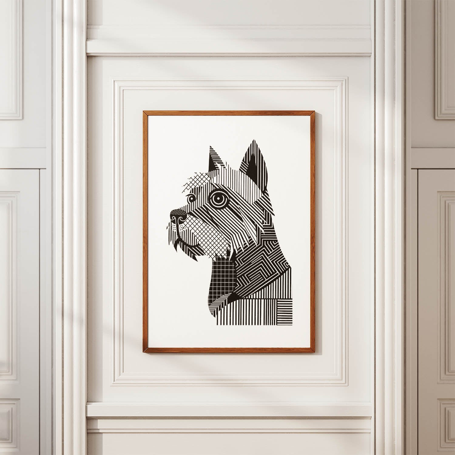 Cairn Terrier Geometric Line Art mockup