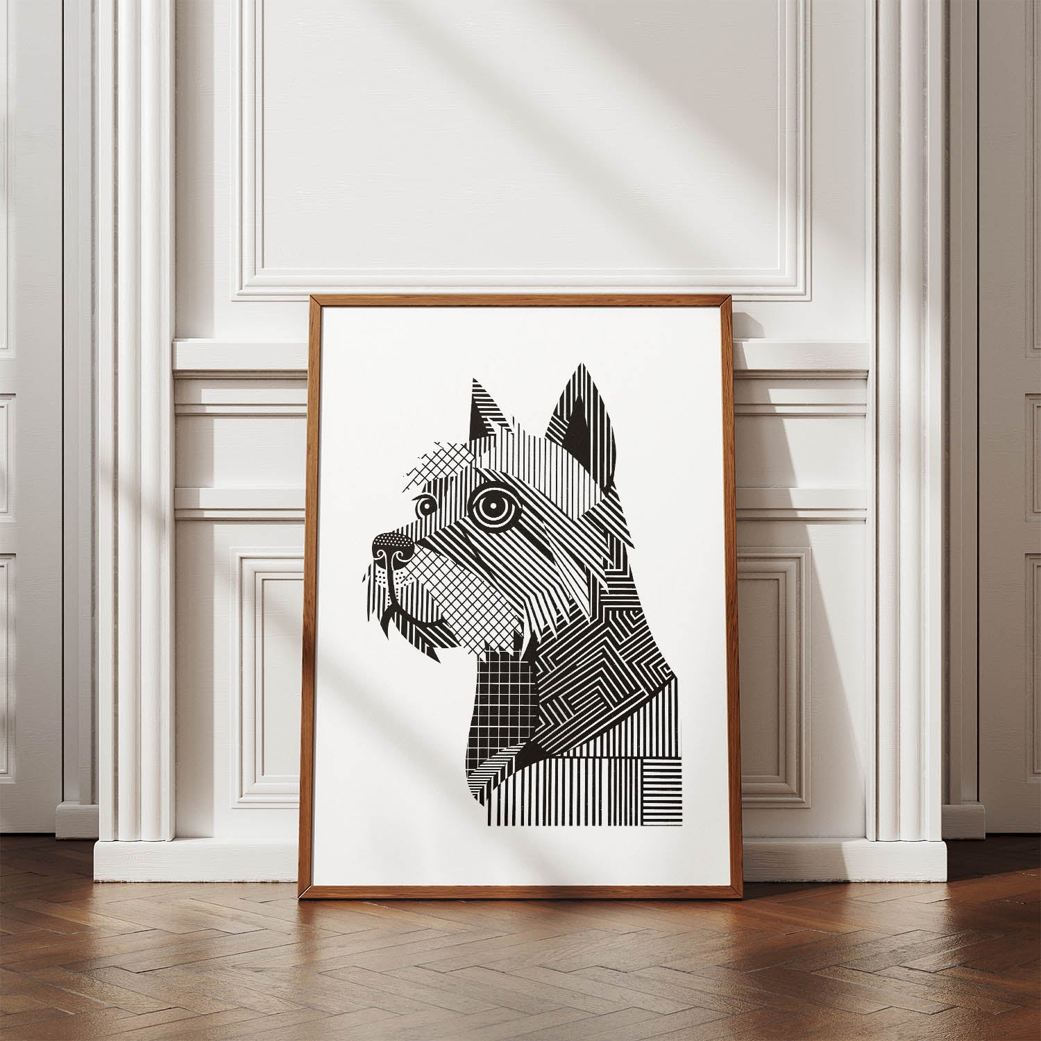 Cairn Terrier Geometric Line Art mockup