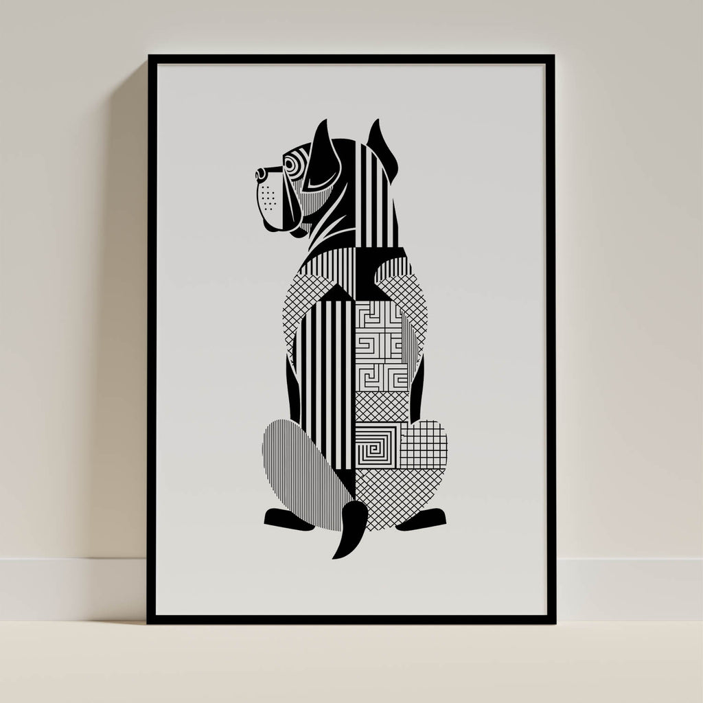 Cane Corso Geometric Line Art mockup
