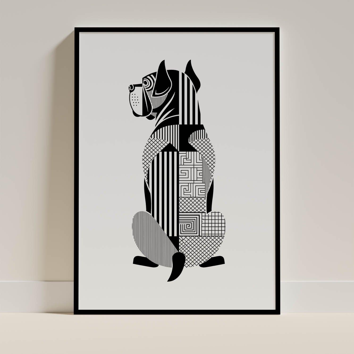 Cane Corso Geometric Line Art mockup