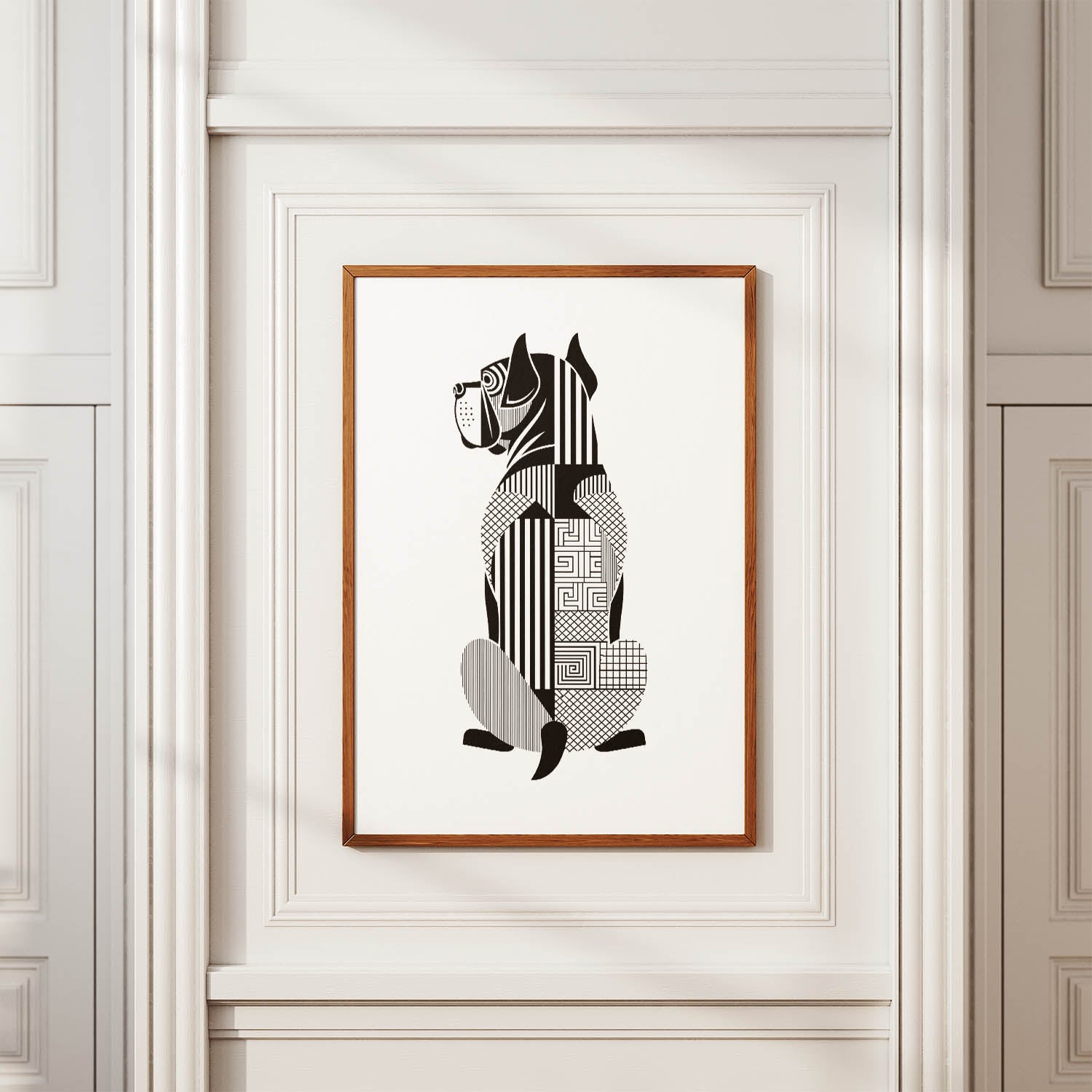 Cane Corso Geometric Line Art mockup