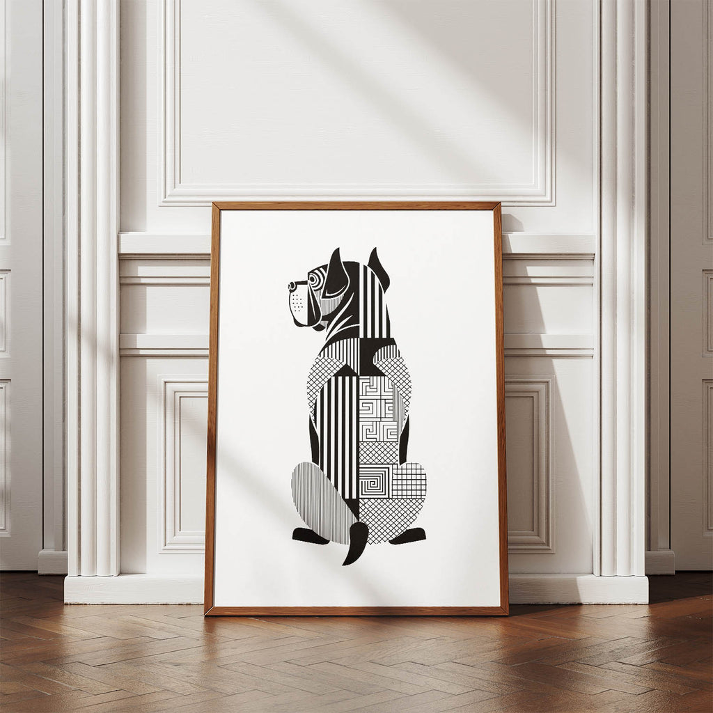 Cane Corso Geometric Line Art mockup