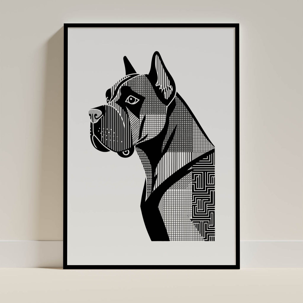 Cane Corso Geometric Line Art mockup