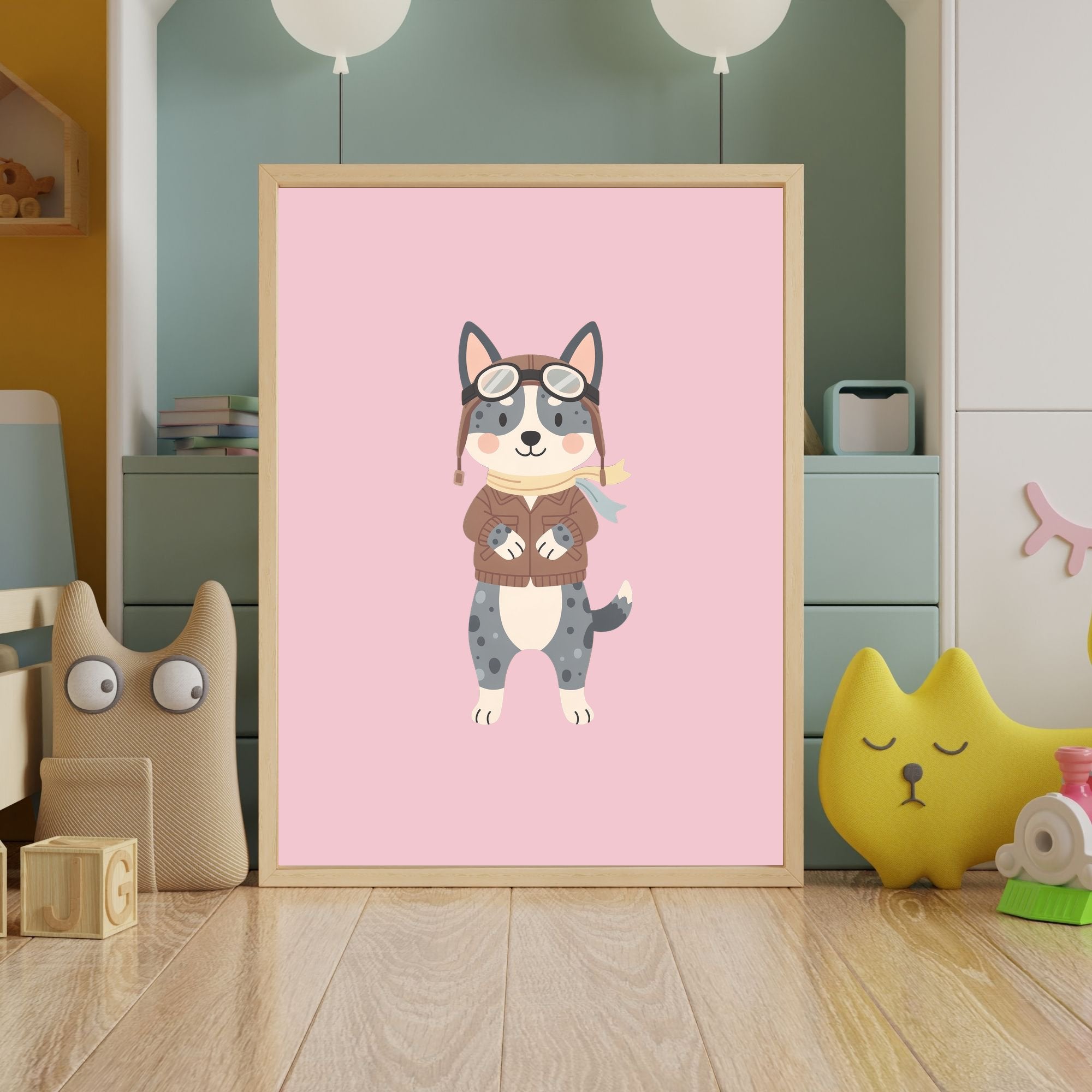 Cattle Dog Kids Nursery Wall Art Print Bundle — 22 Dog Costume Designs, 5 Colours, 6 Print Sizes | Digital Download