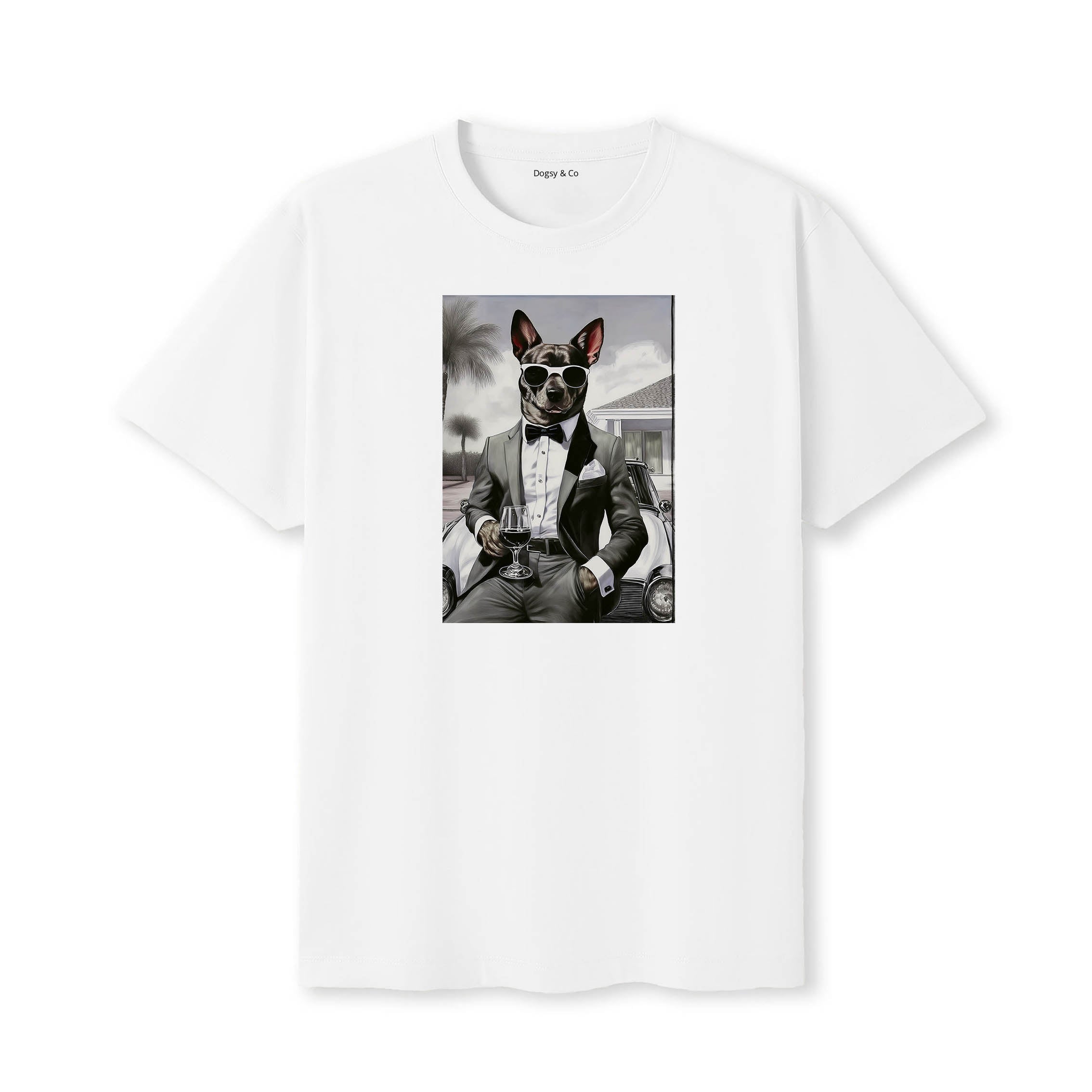 Cattle Dog distinguished gentleman dog t-shirt - white