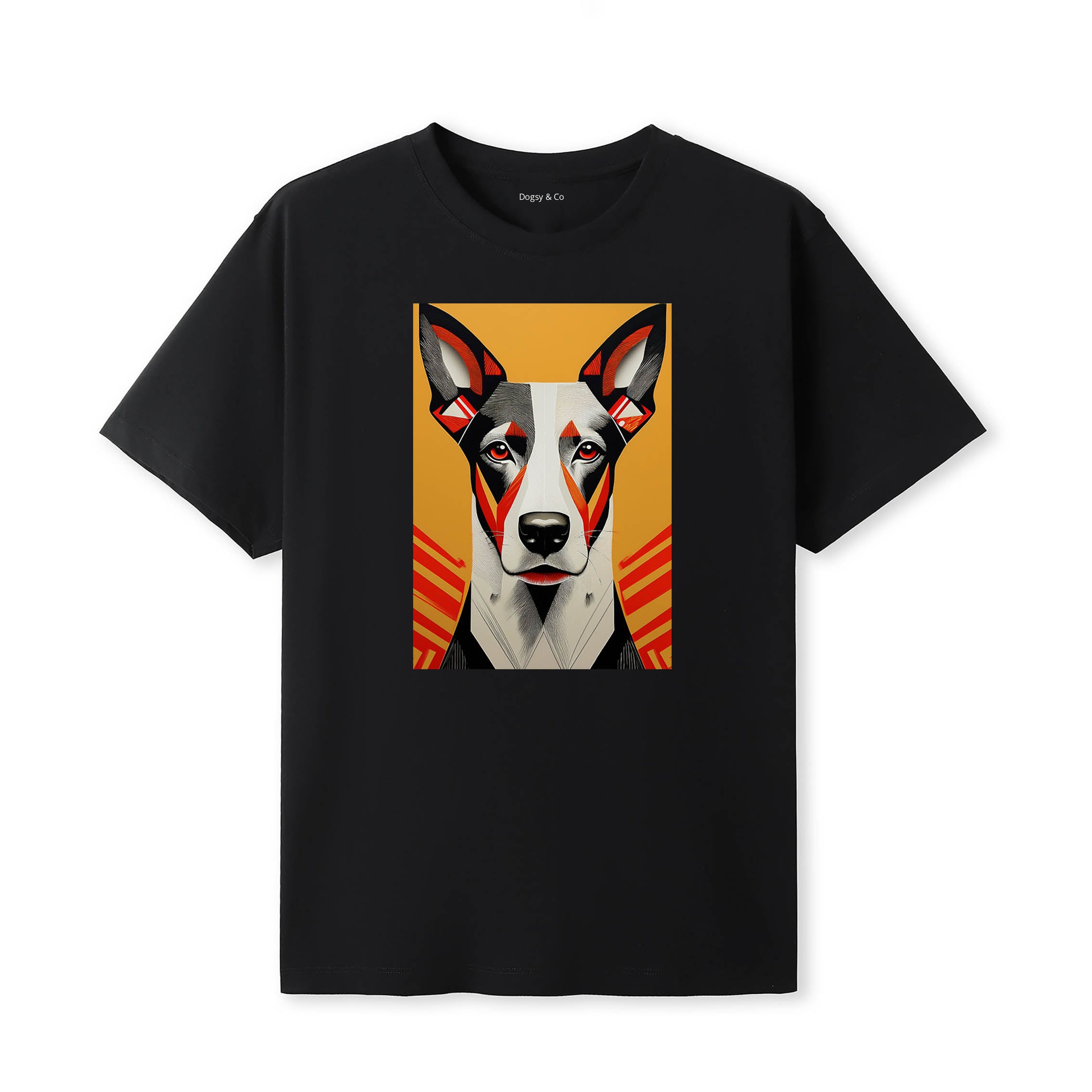 Cattle Dog Retro Geo Orange Dog T-Shirt | Dogsy & Co