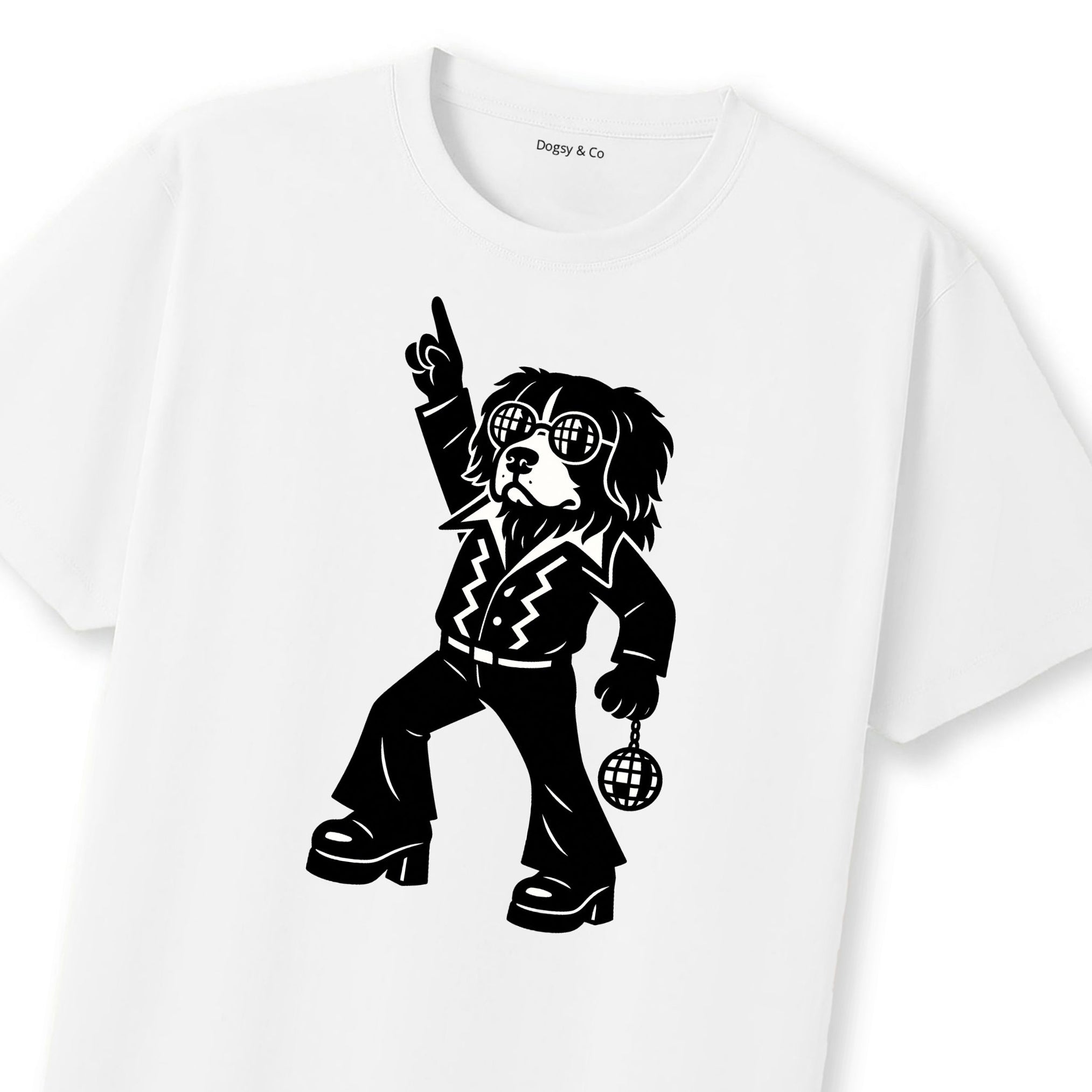 Caucasian Disco Doggo T-Shirt | Dogsy & Co