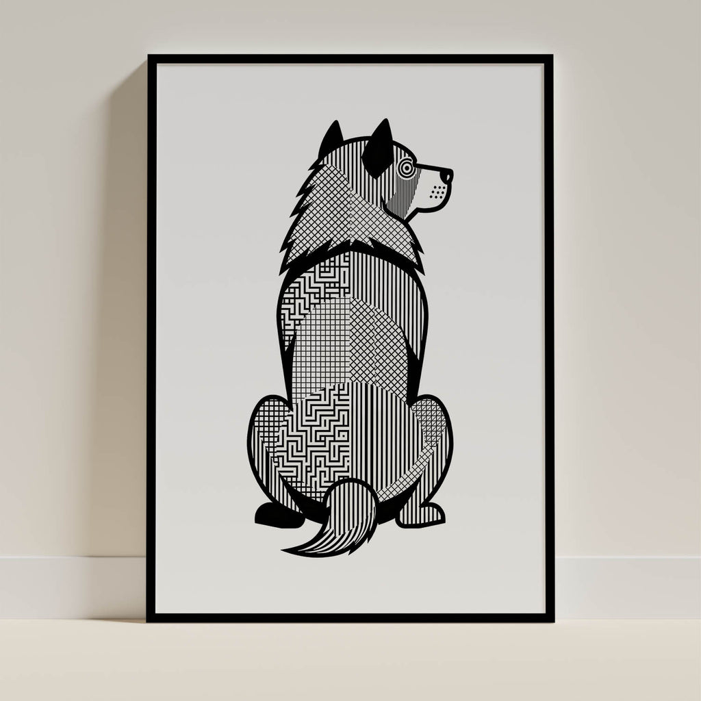 Caucasian Geometric Line Art mockup