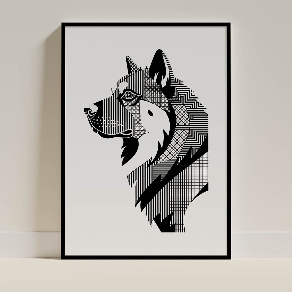 Caucasian Geometric Line Art mockup