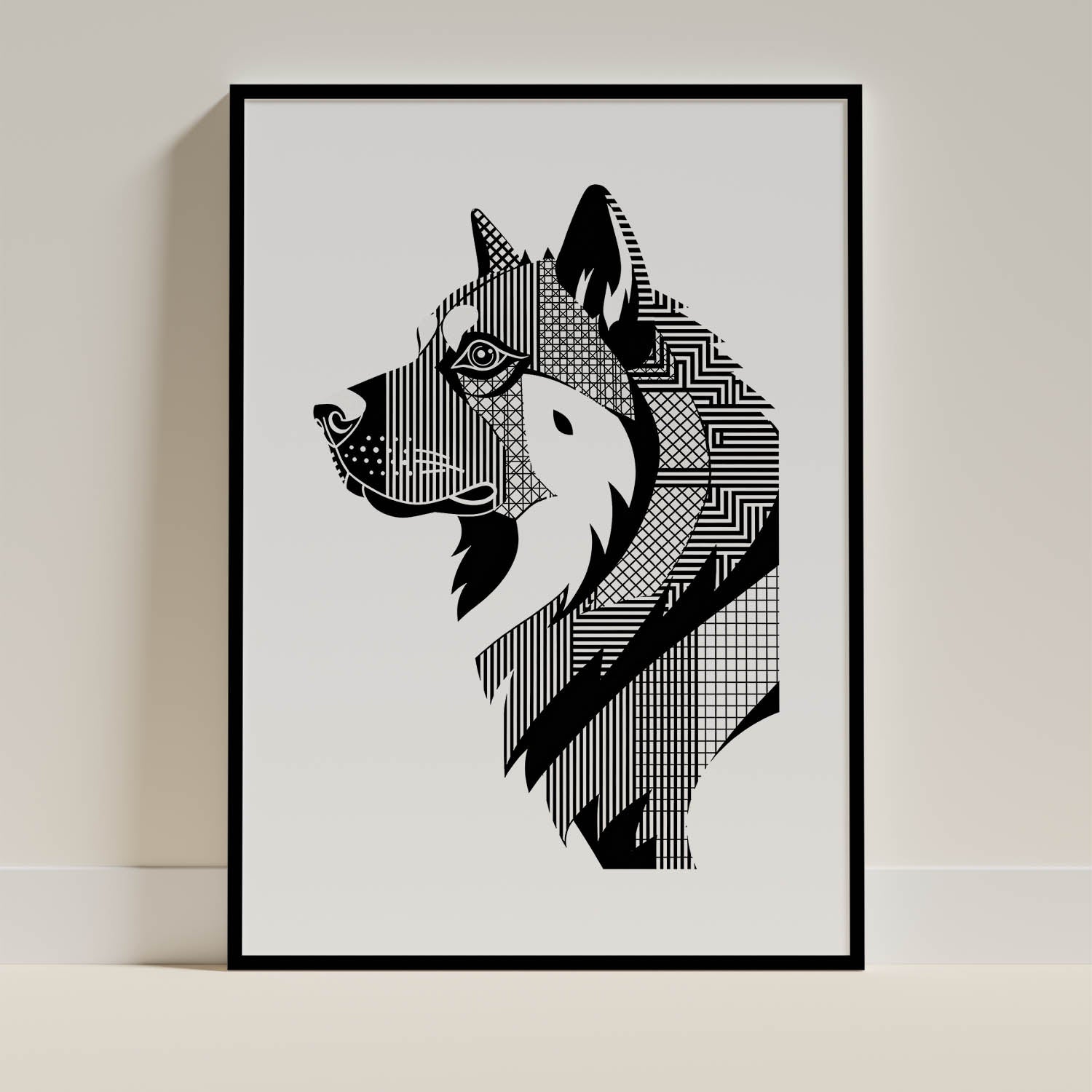 Caucasian Geometric Line Art mockup