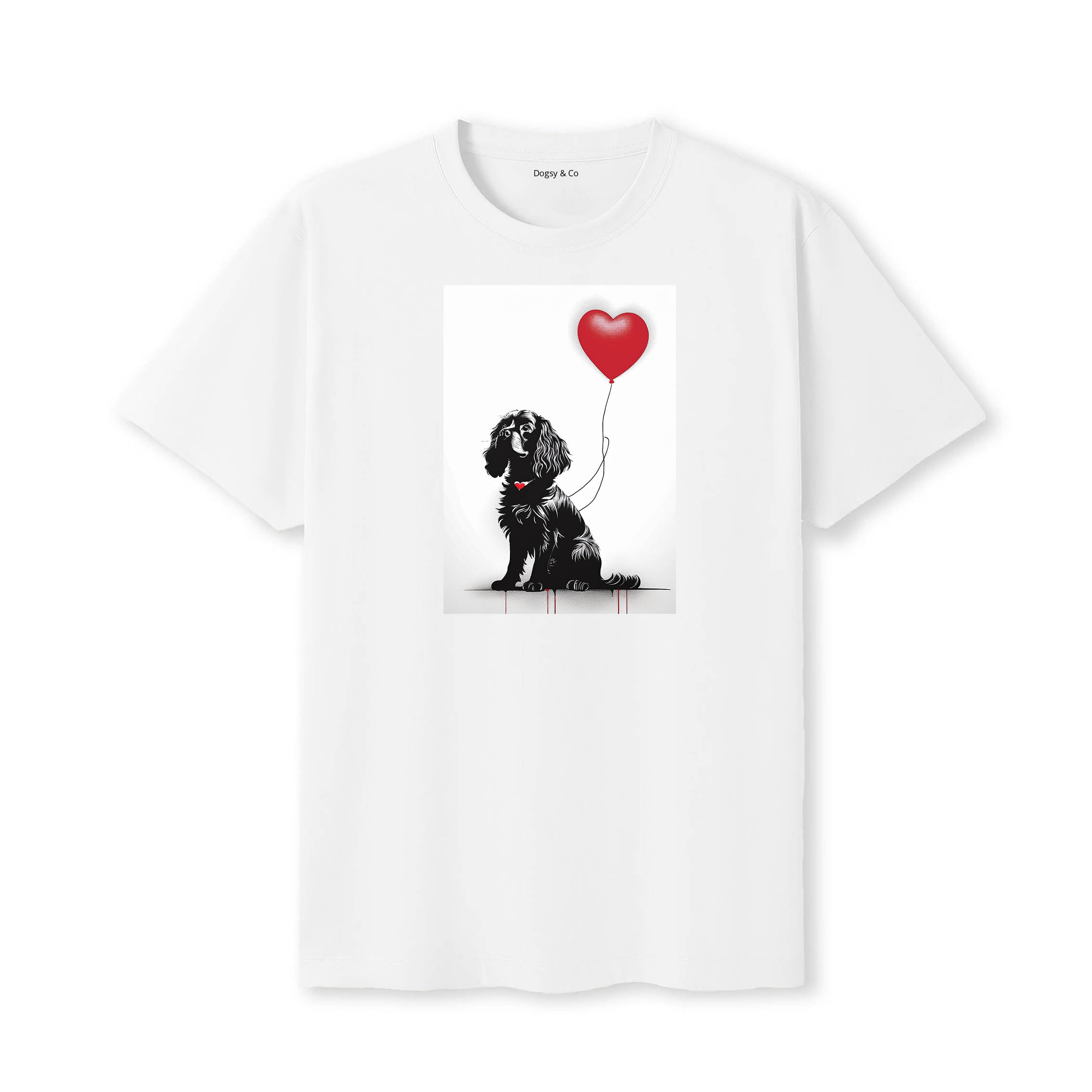 Cavalier Spaniel 1 Dogsy T-Shirt White