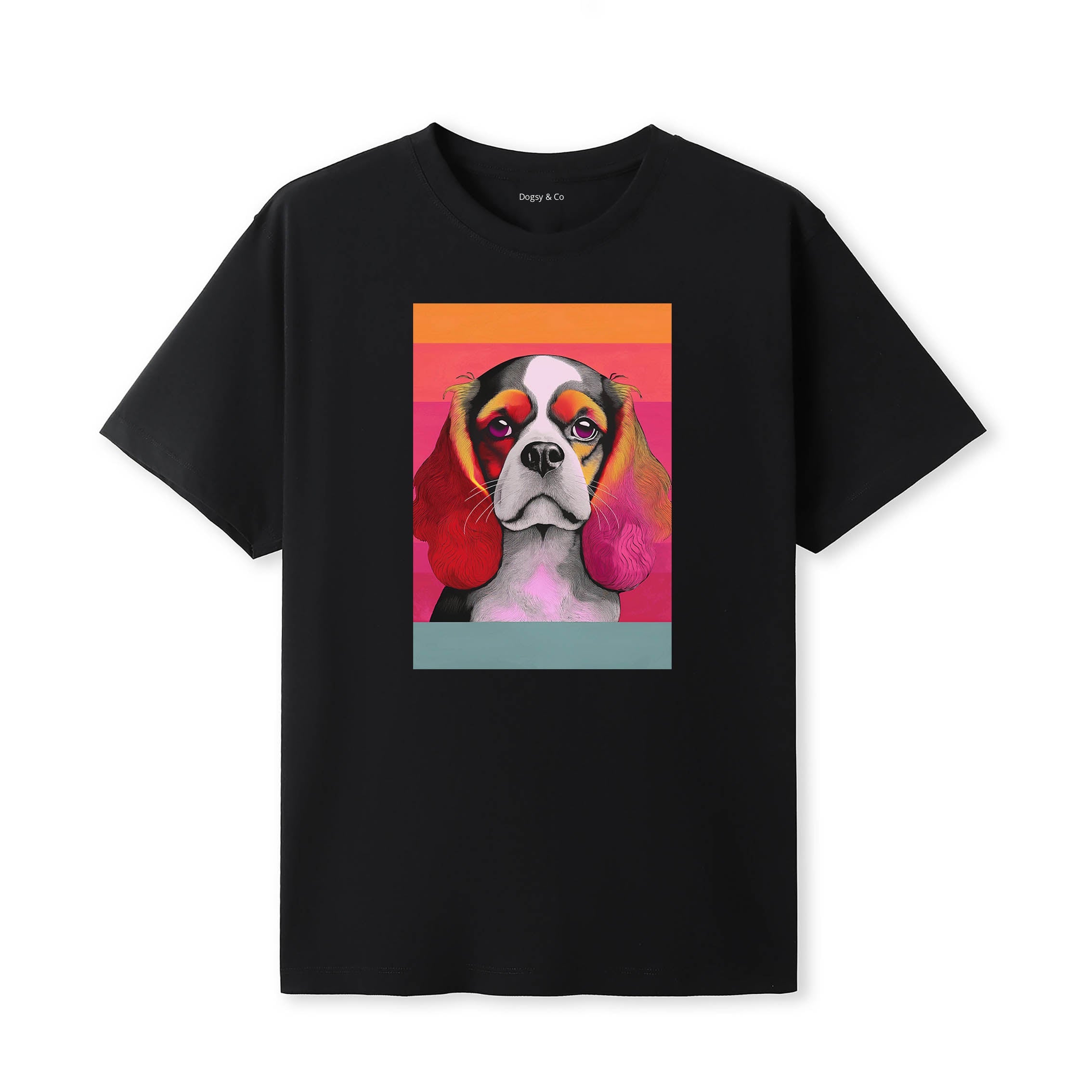 Cavalier King Charles Spaniel Mod Pop Dogs T-Shirt Artwork