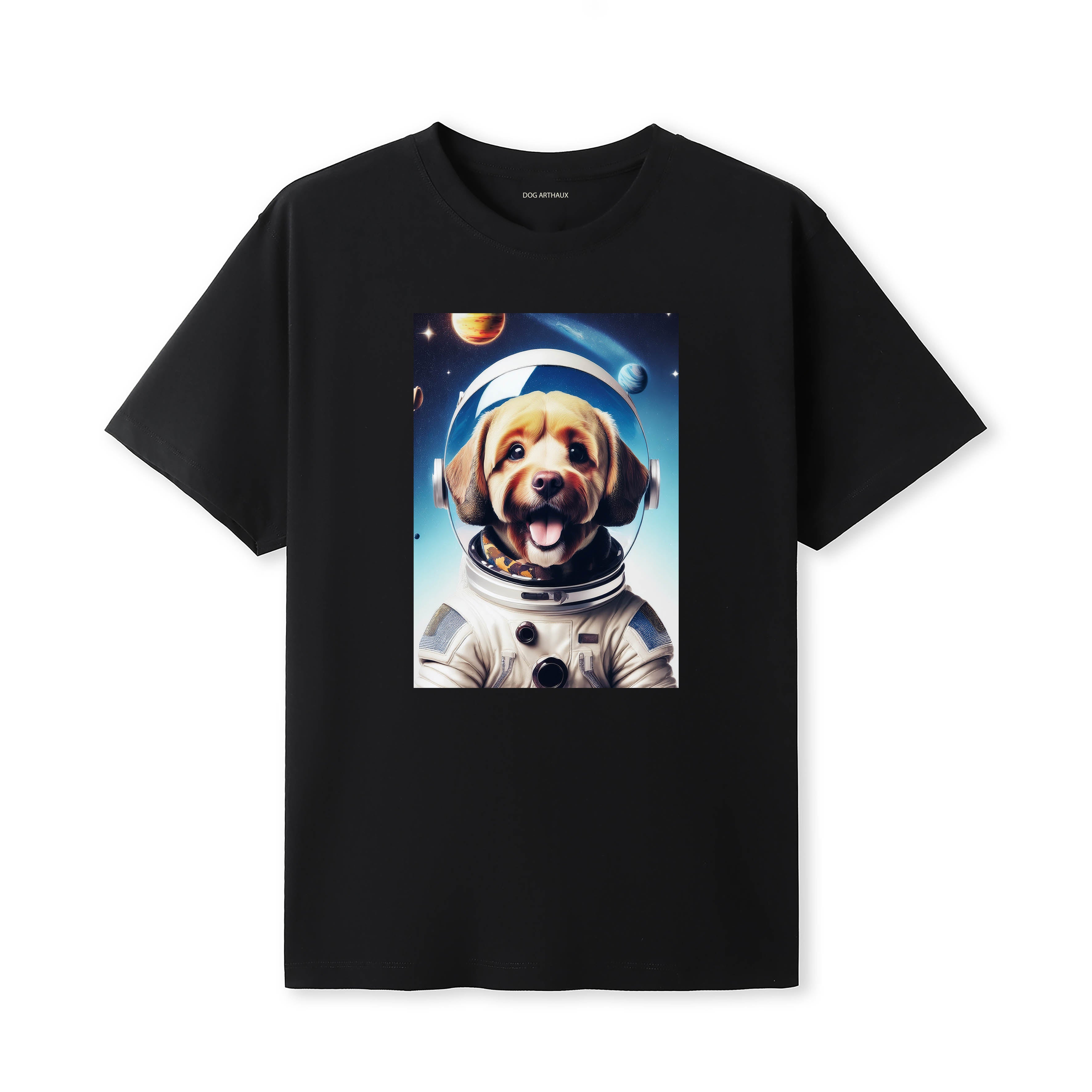 Cavoodle Astronaut Dog T-shirt - Black | Dogsy & Co