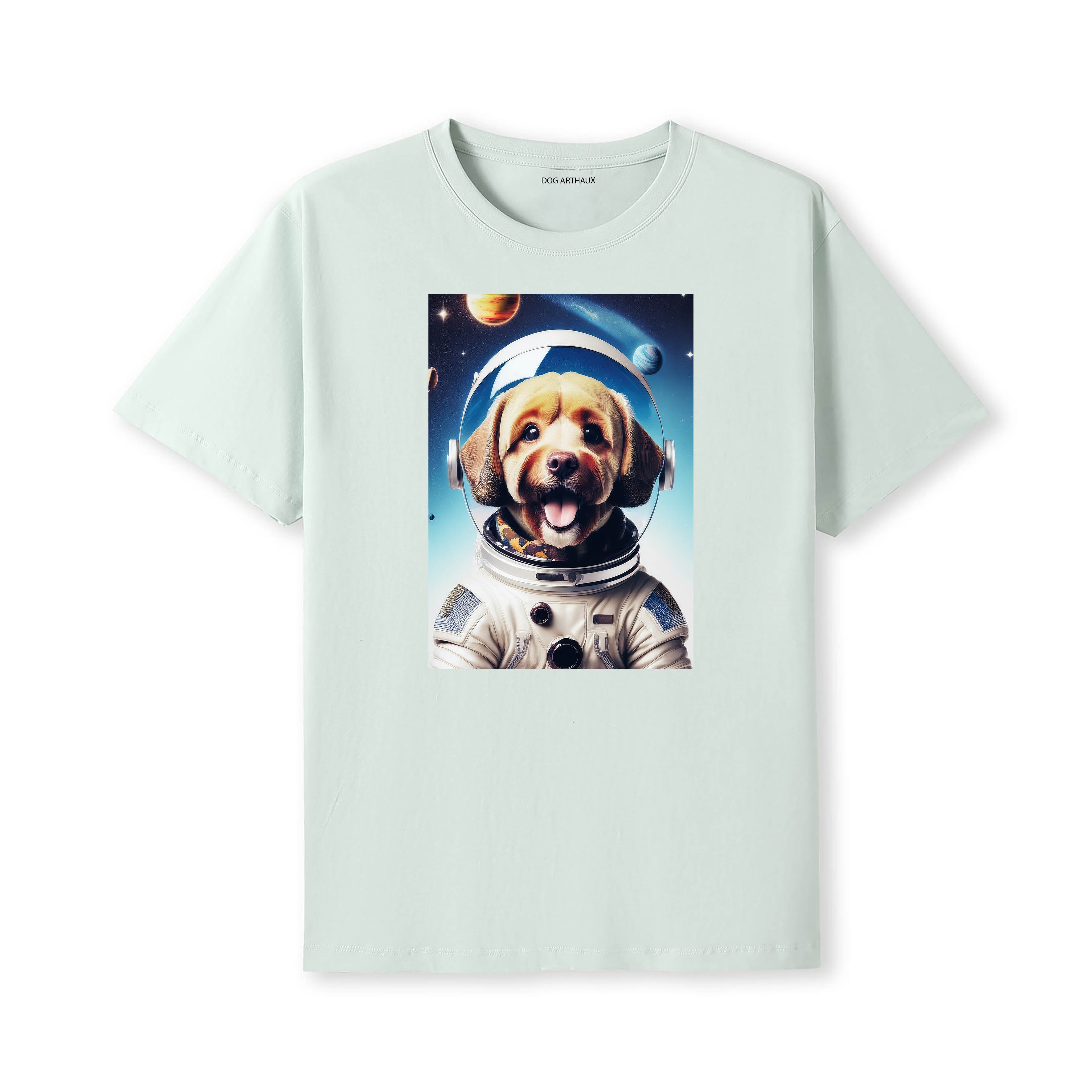 Cavoodle Astronaut Dog T-shirt - Mint