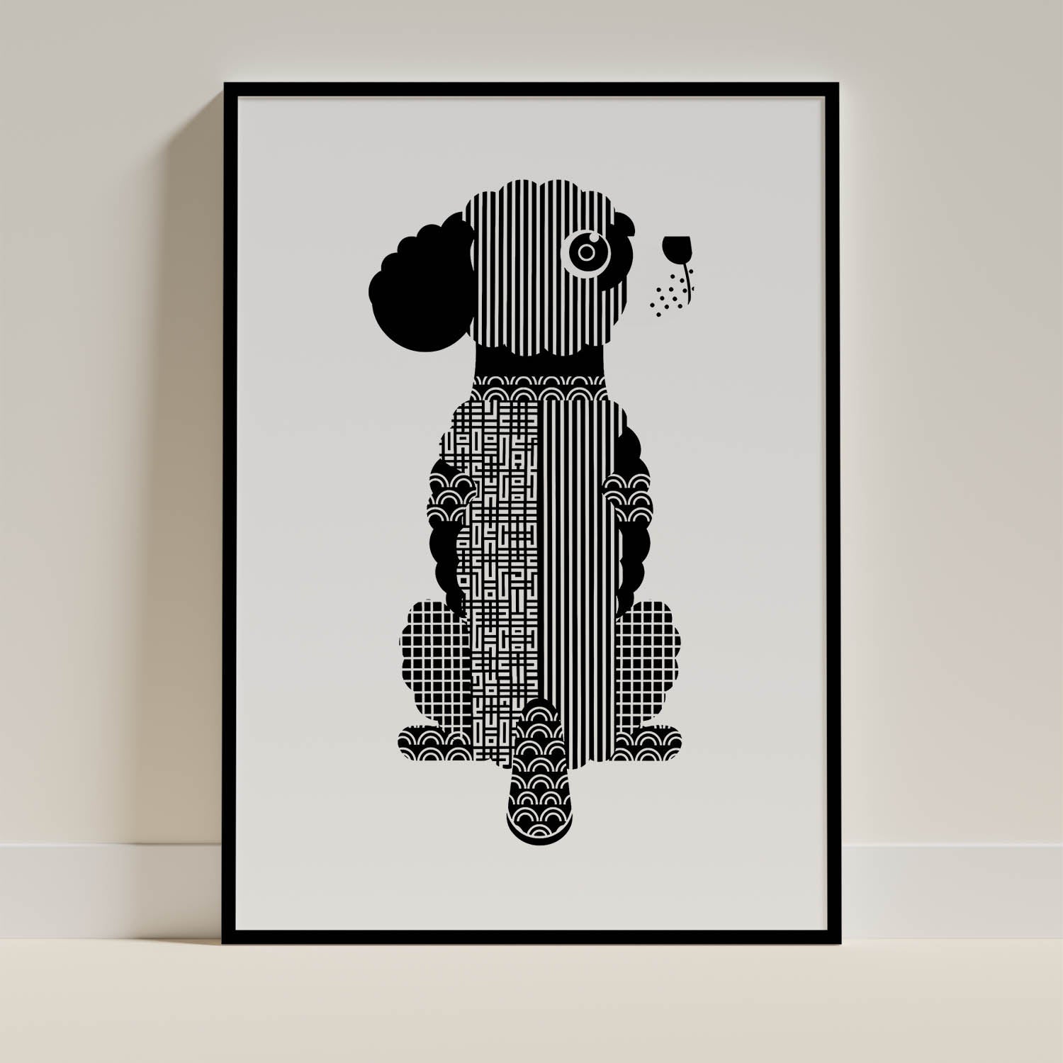 Cavoodle Geometric Line Art mockup